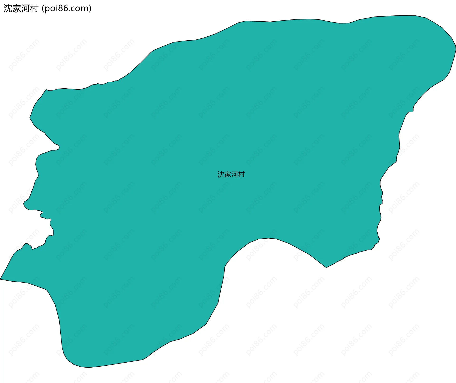 沈家河村边界地图