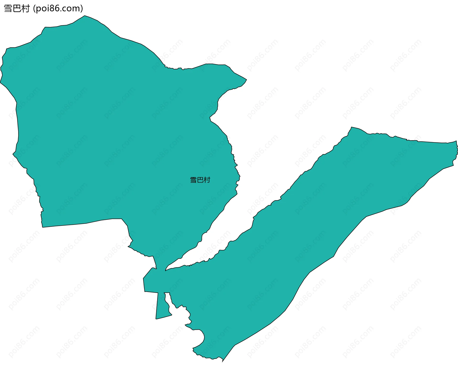 雪巴村边界地图