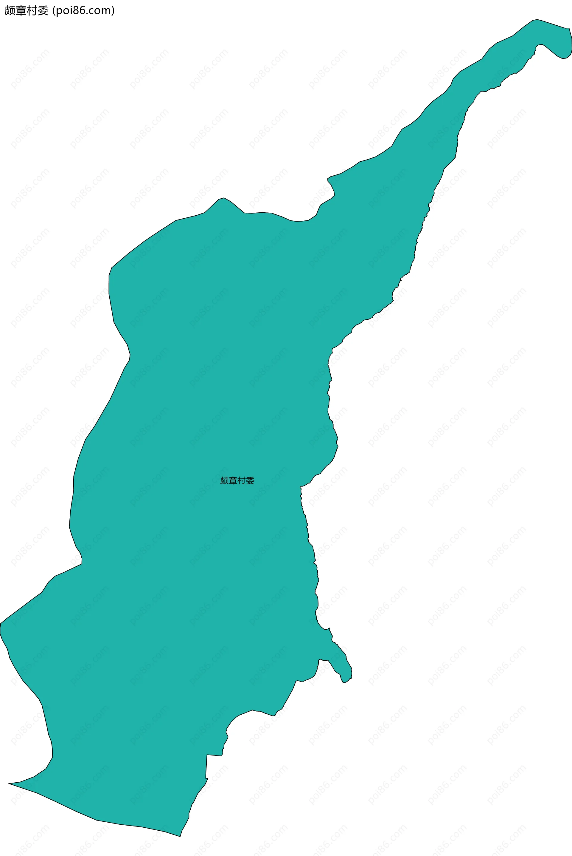 颇章村委边界地图