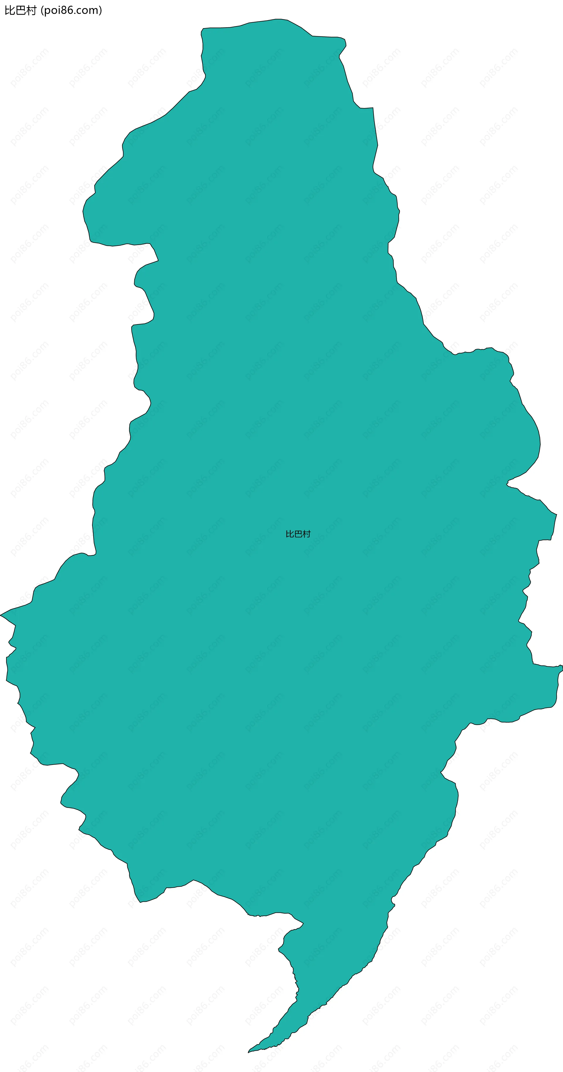 比巴村边界地图