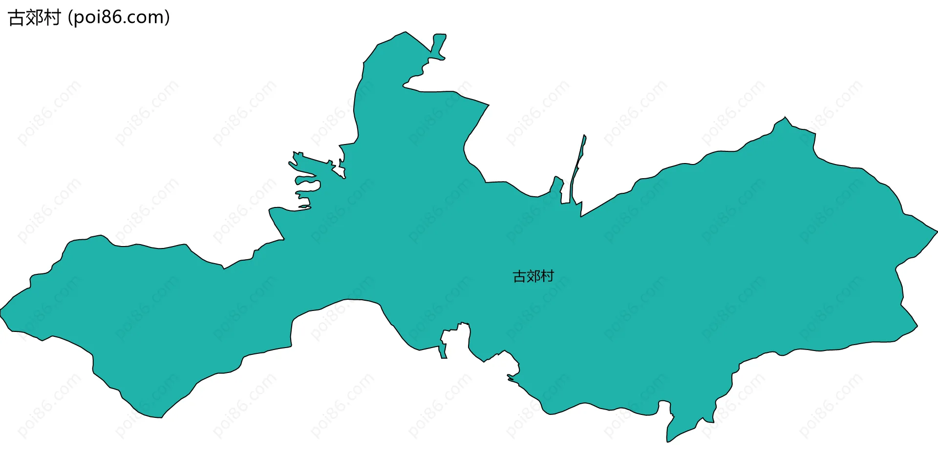 古郊村边界地图