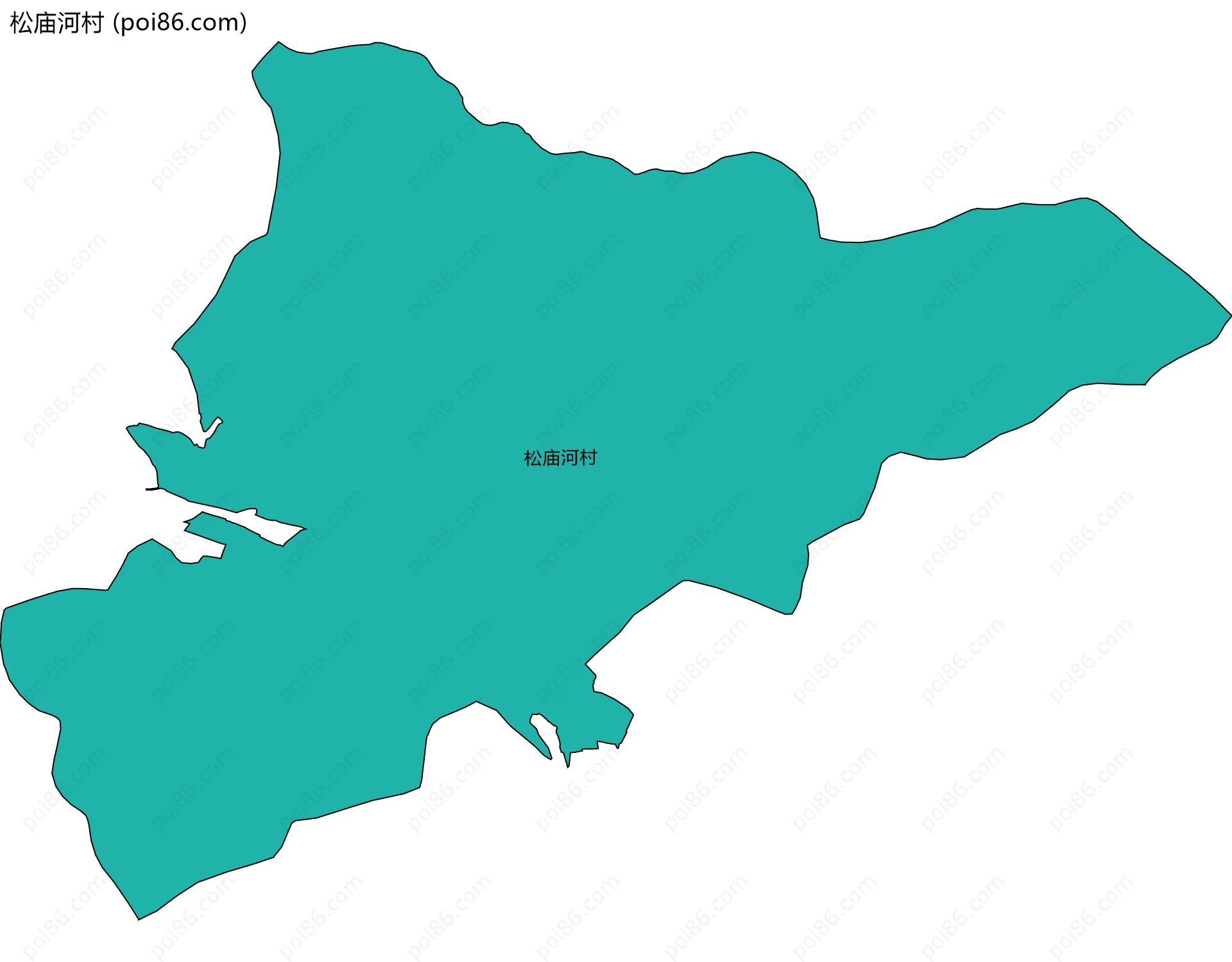 松庙河村边界地图