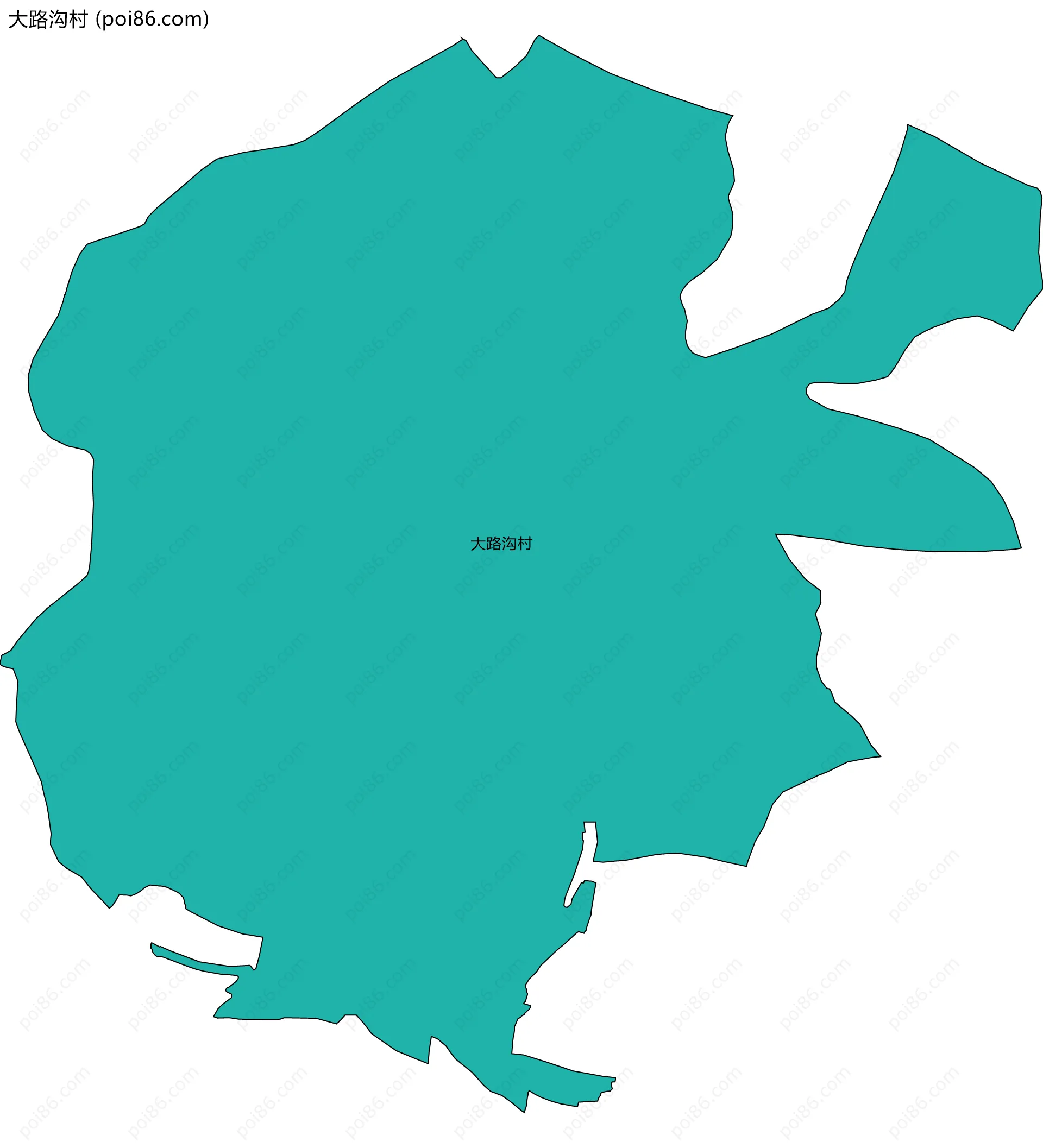 大路沟村边界地图