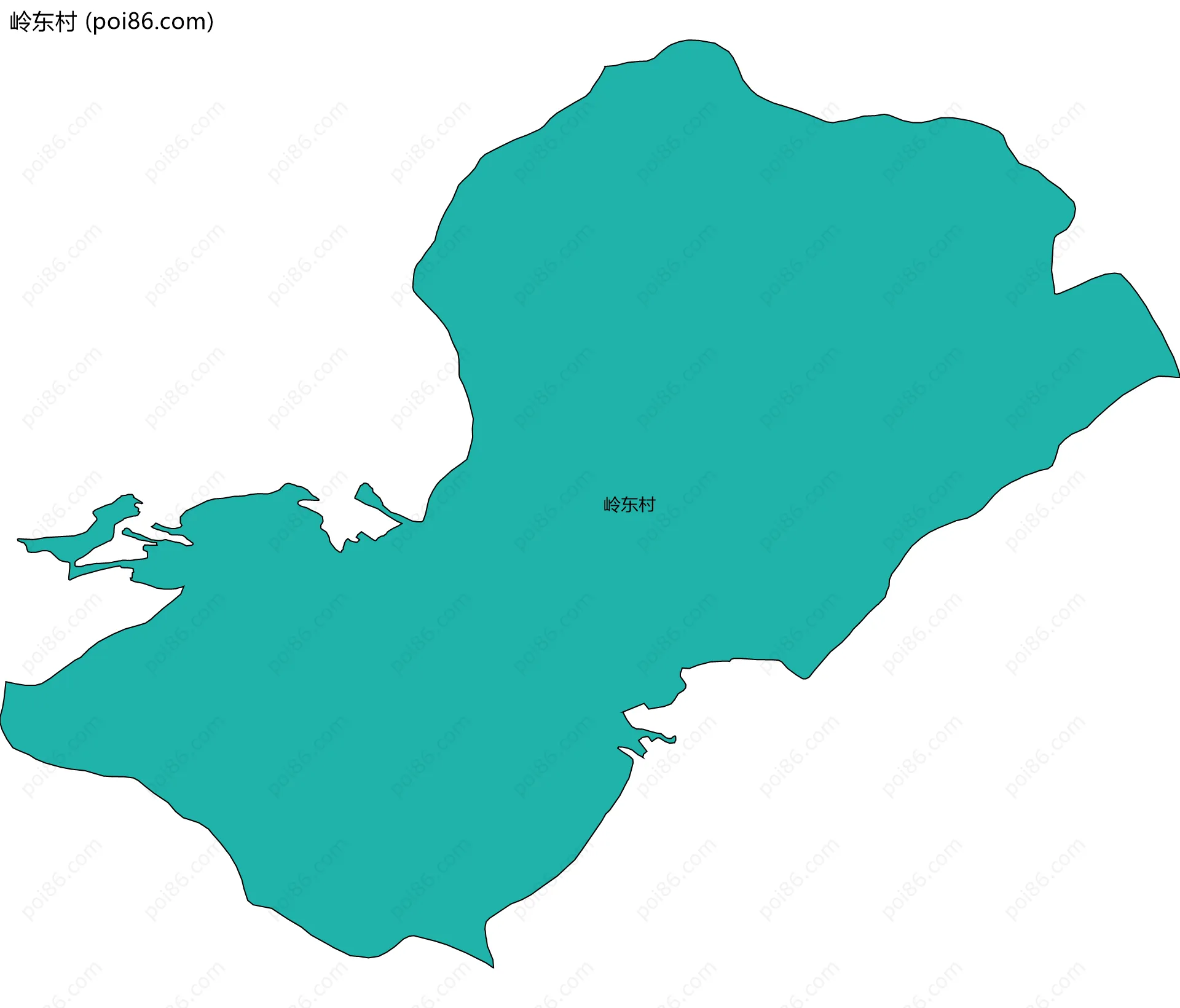 岭东村边界地图