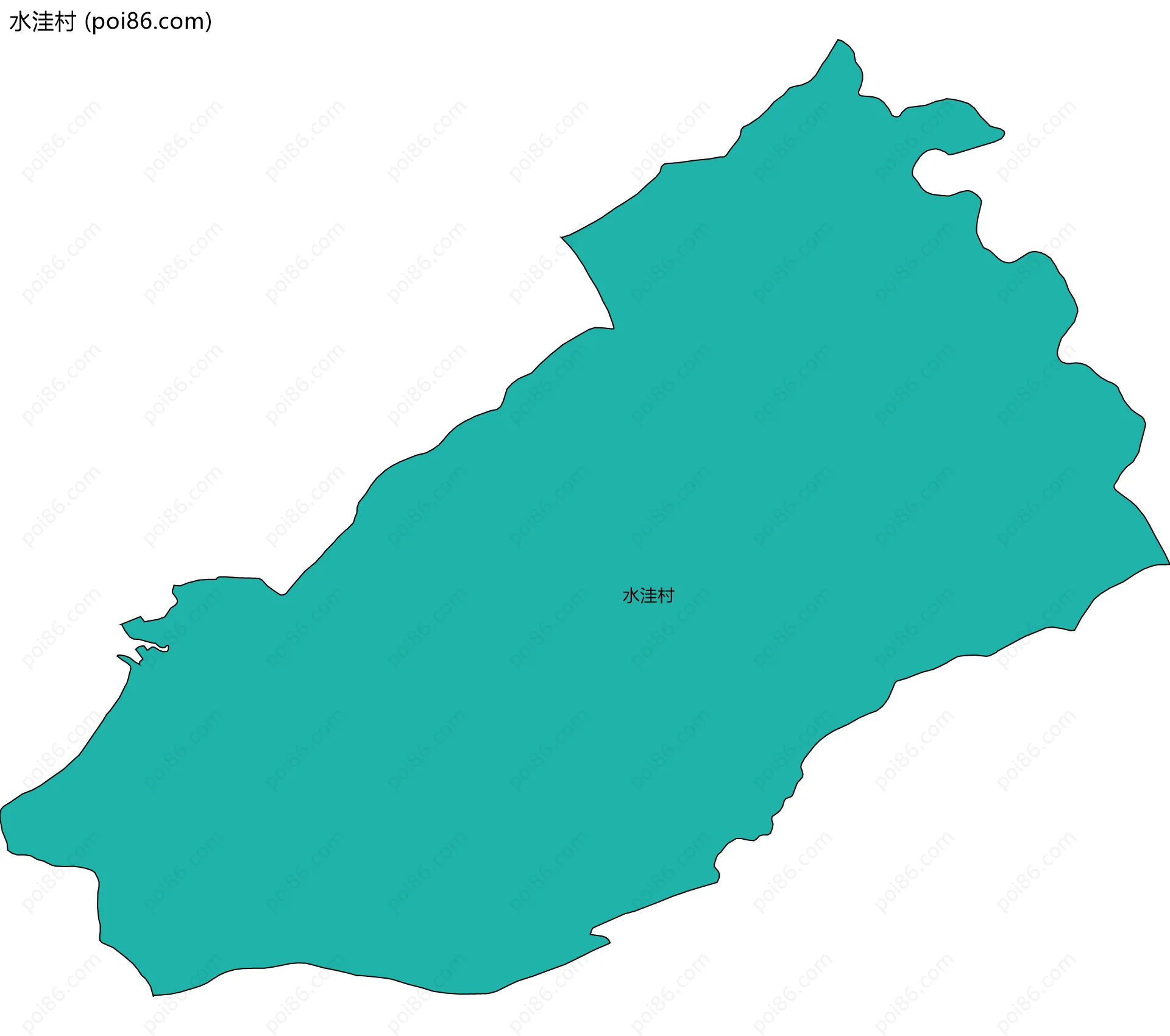 水洼村边界地图