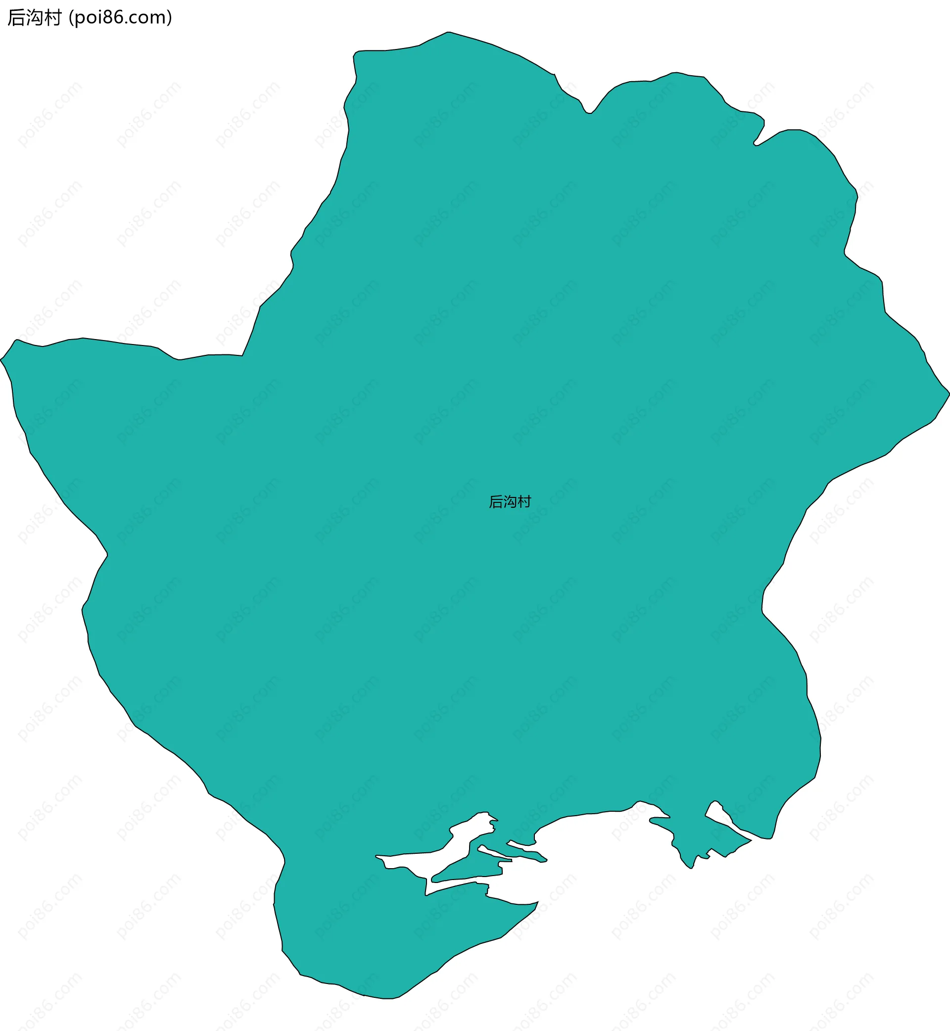后沟村边界地图