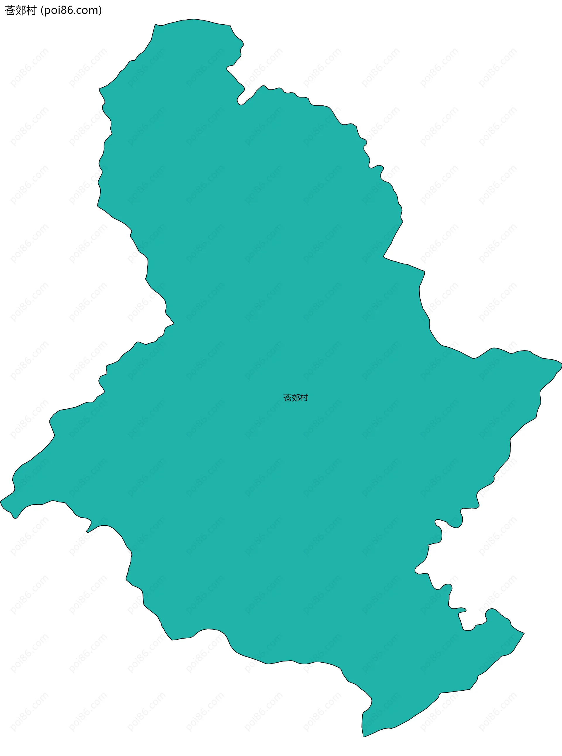 苍郊村边界地图