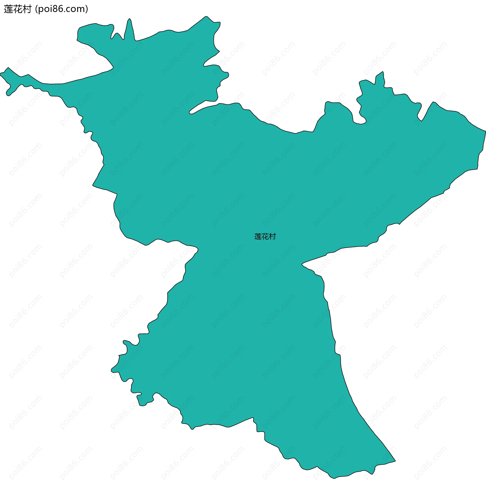 莲花村边界地图