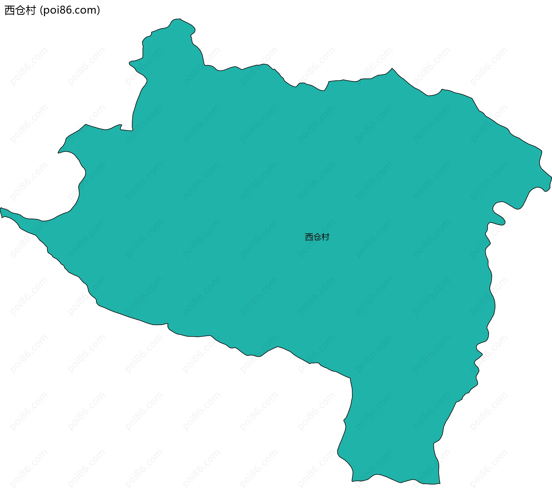西仓村边界地图