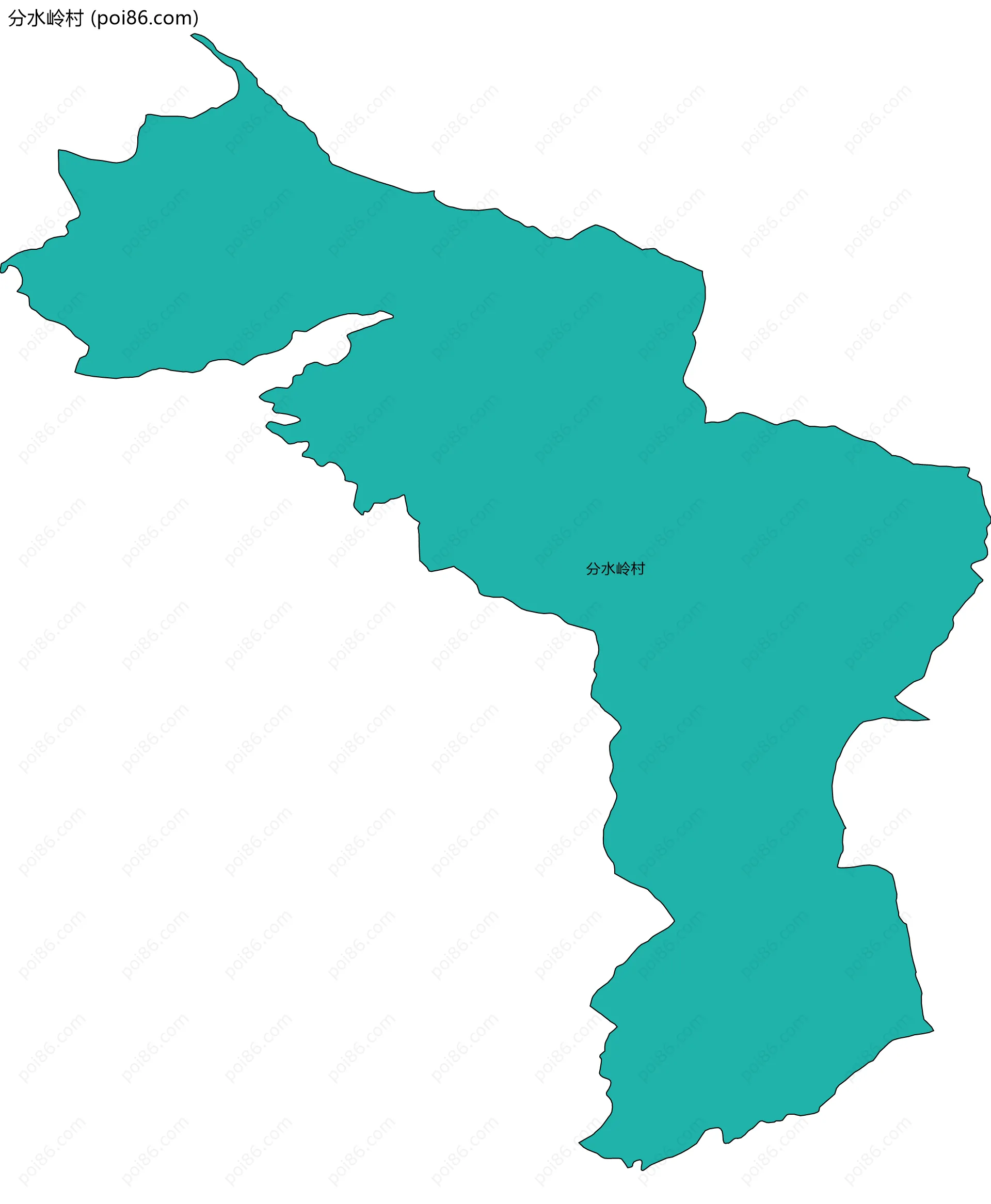 分水岭村边界地图