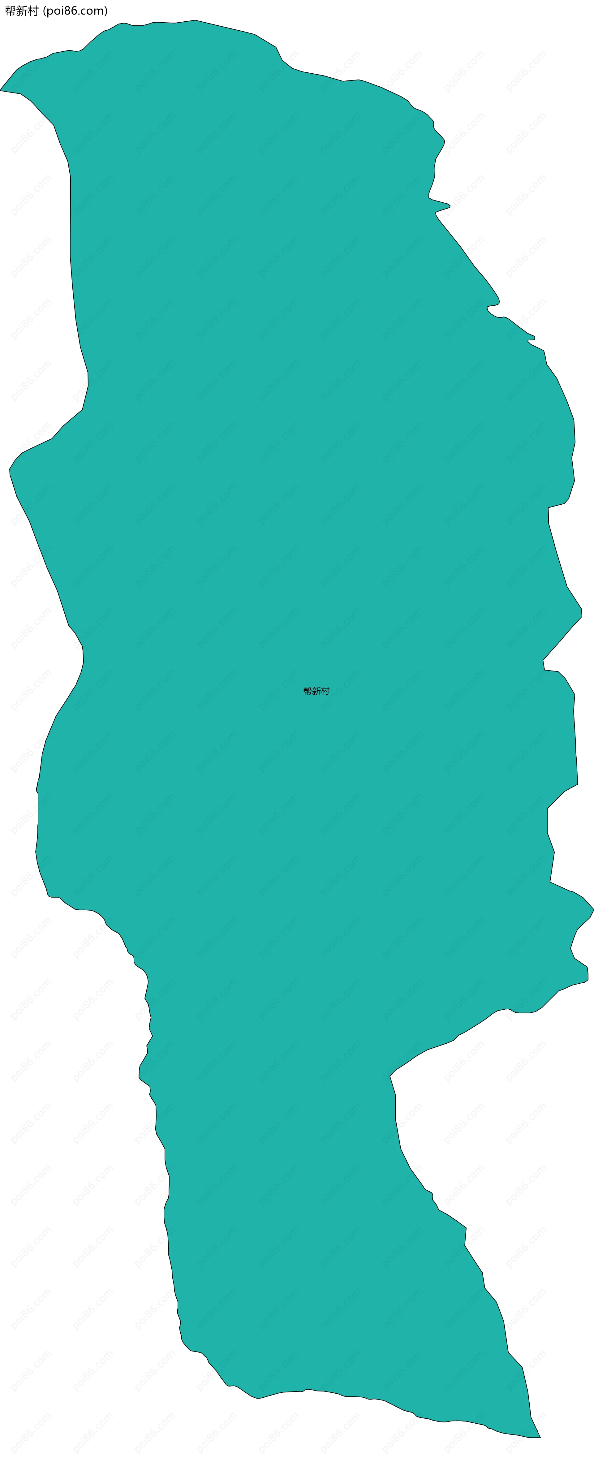 帮新村边界地图