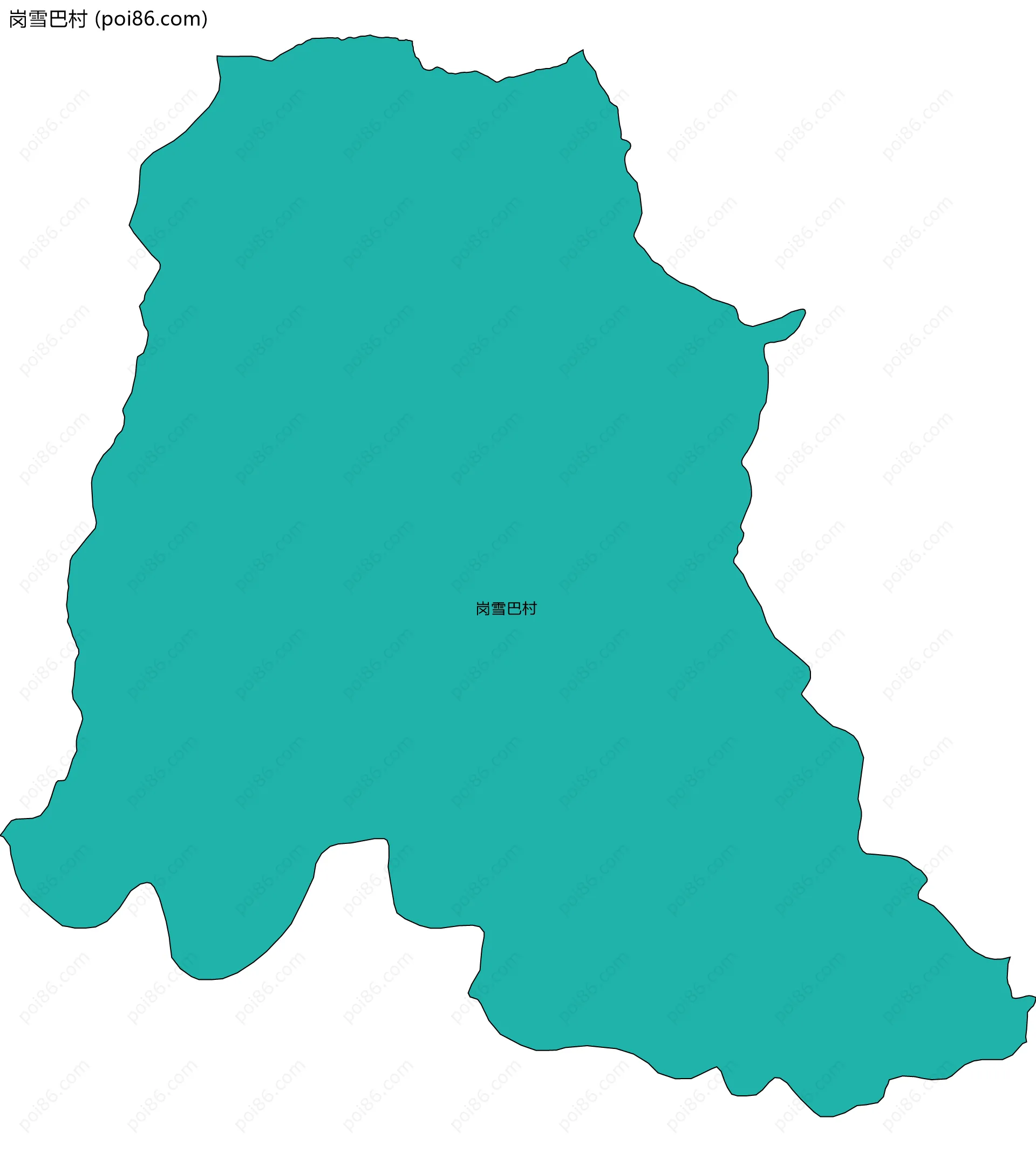 岗雪巴村边界地图