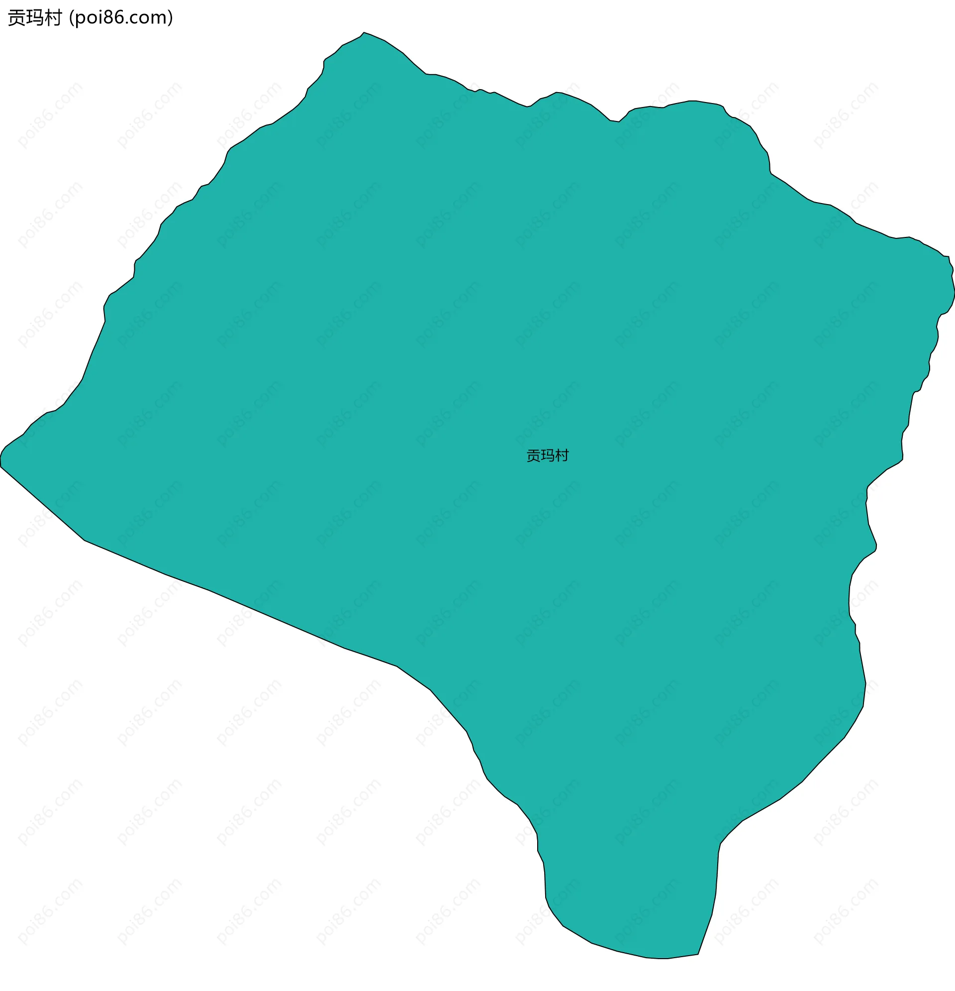 贡玛村边界地图