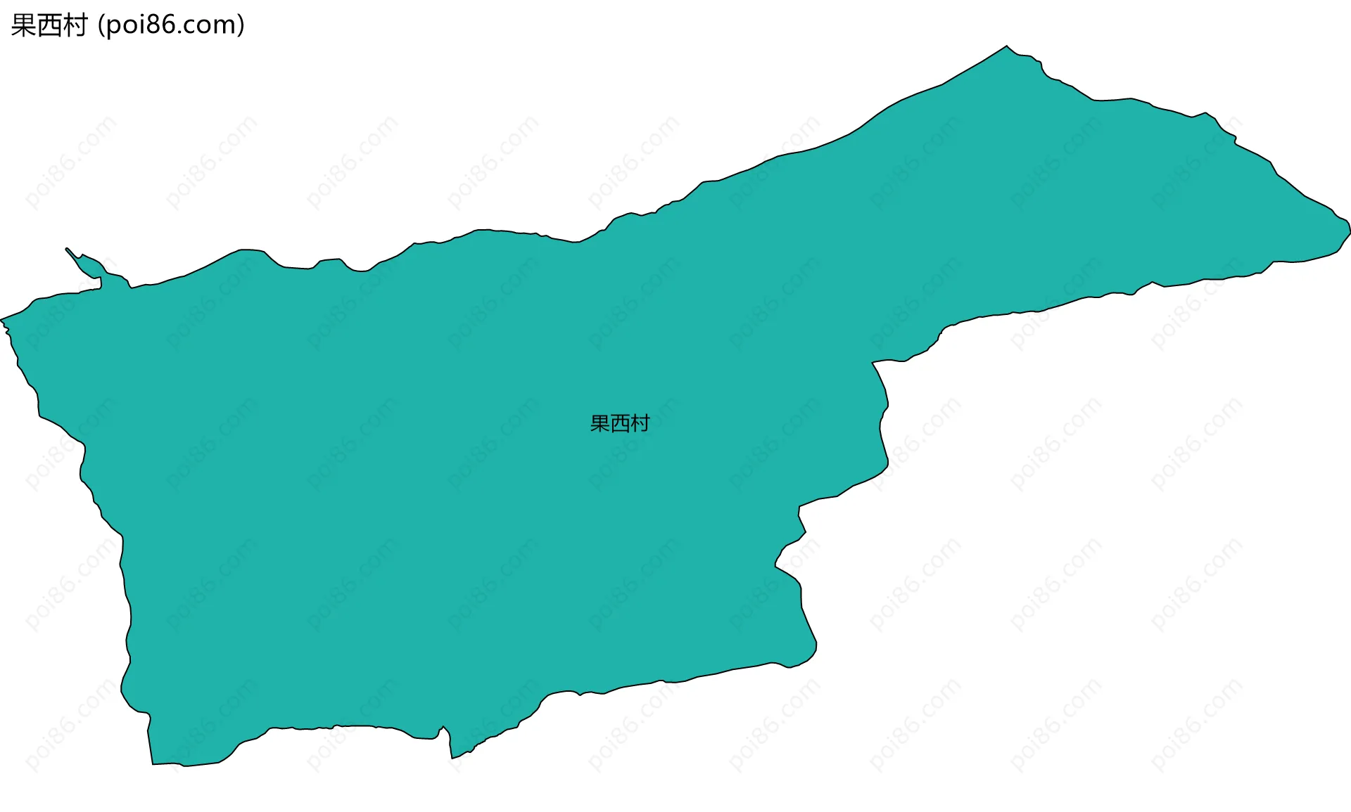 果西村边界地图