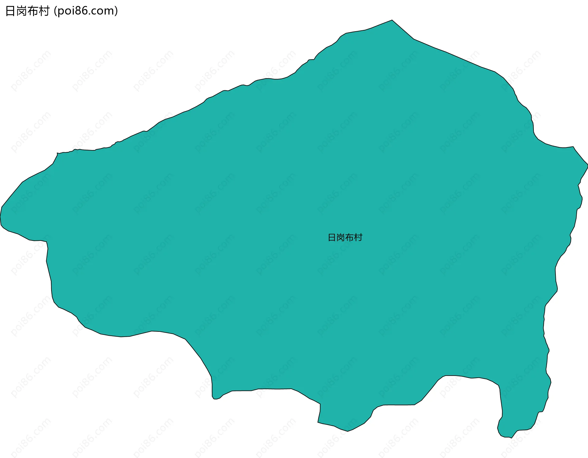 日岗布村边界地图