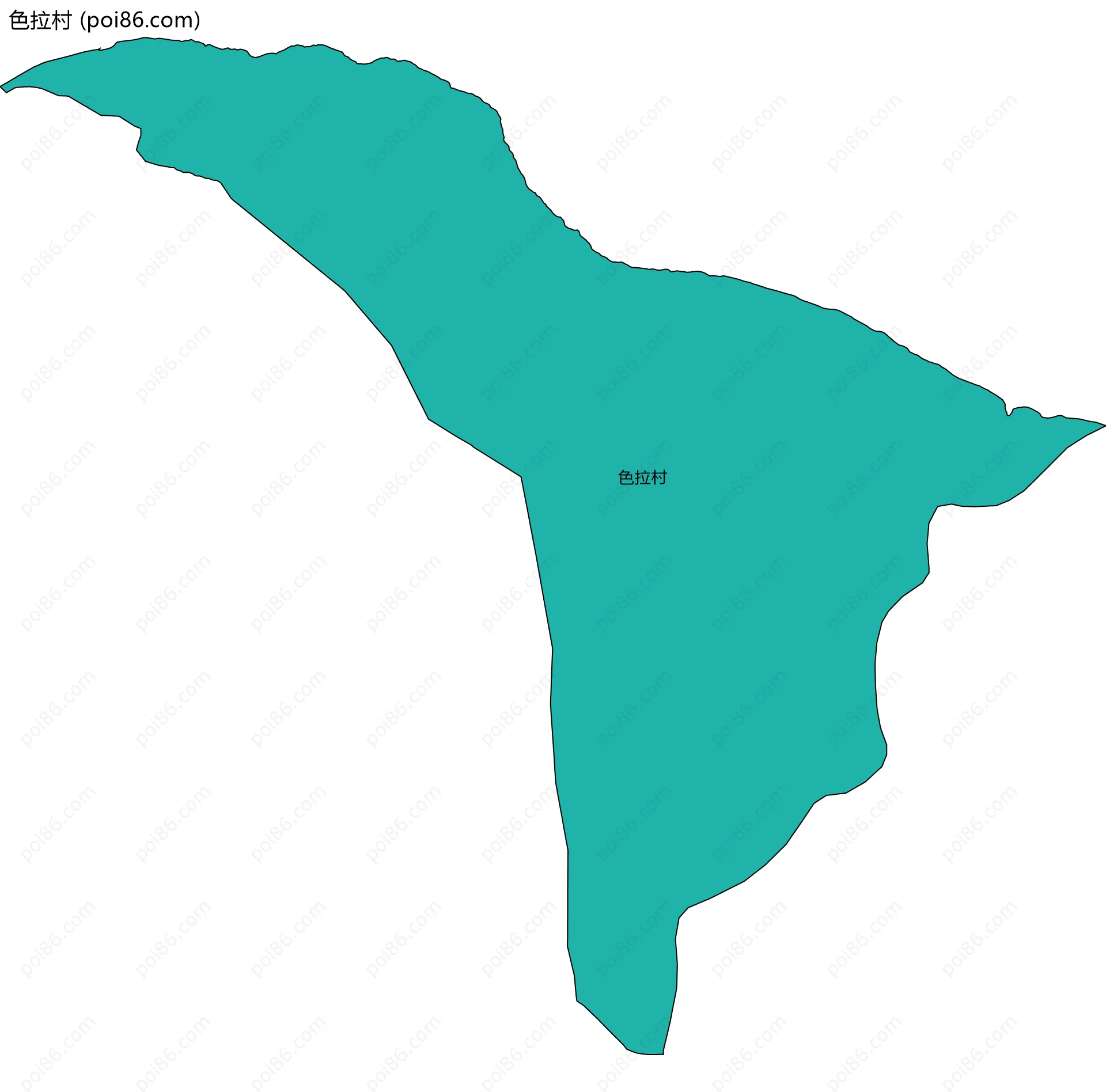 色拉村边界地图