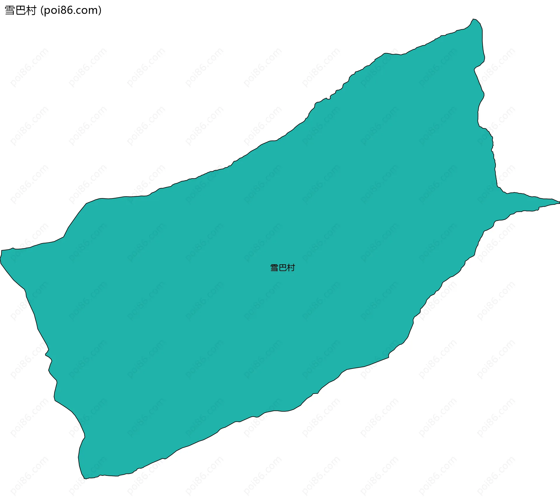 雪巴村边界地图