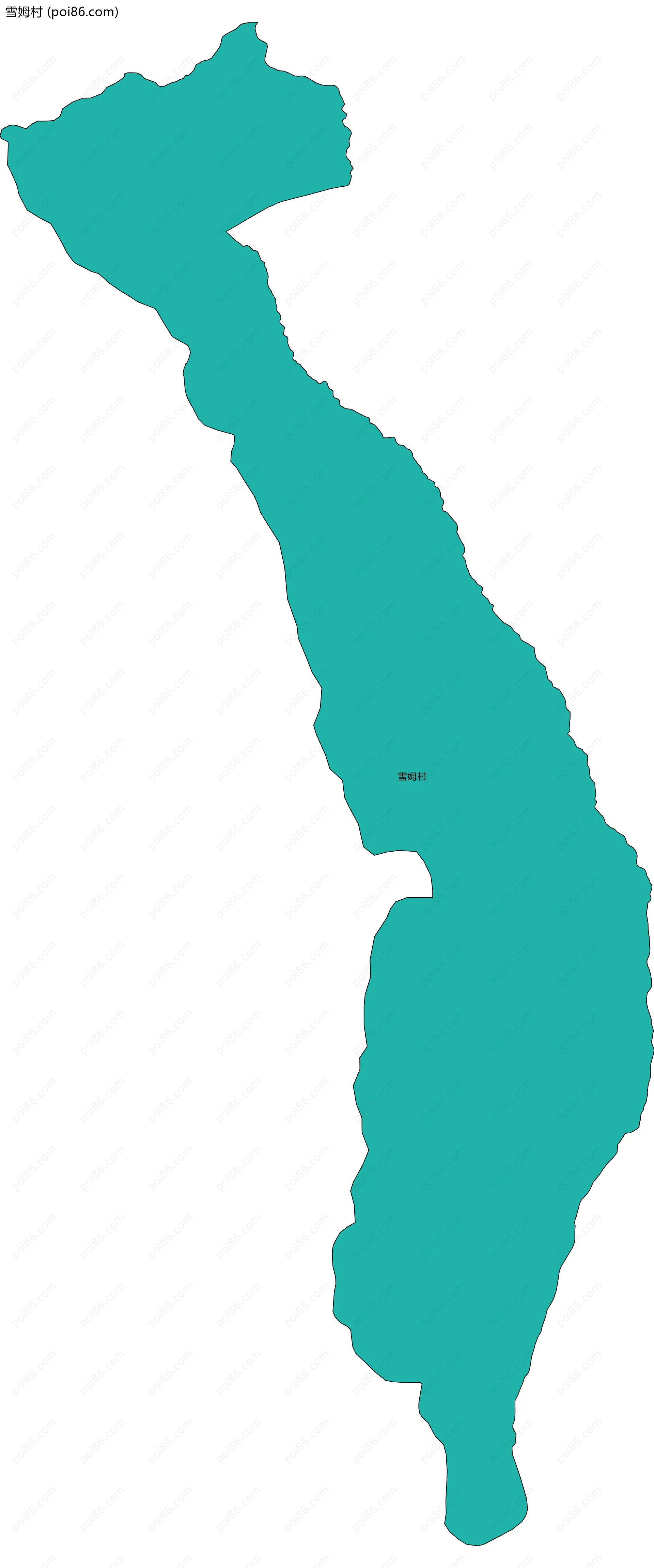 雪姆村边界地图