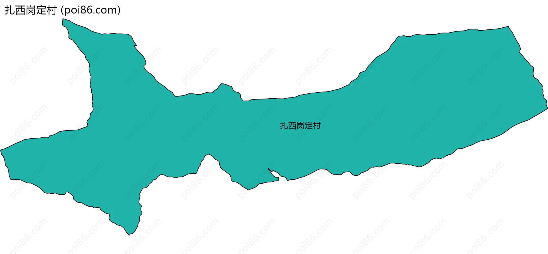 扎西岗定村边界地图