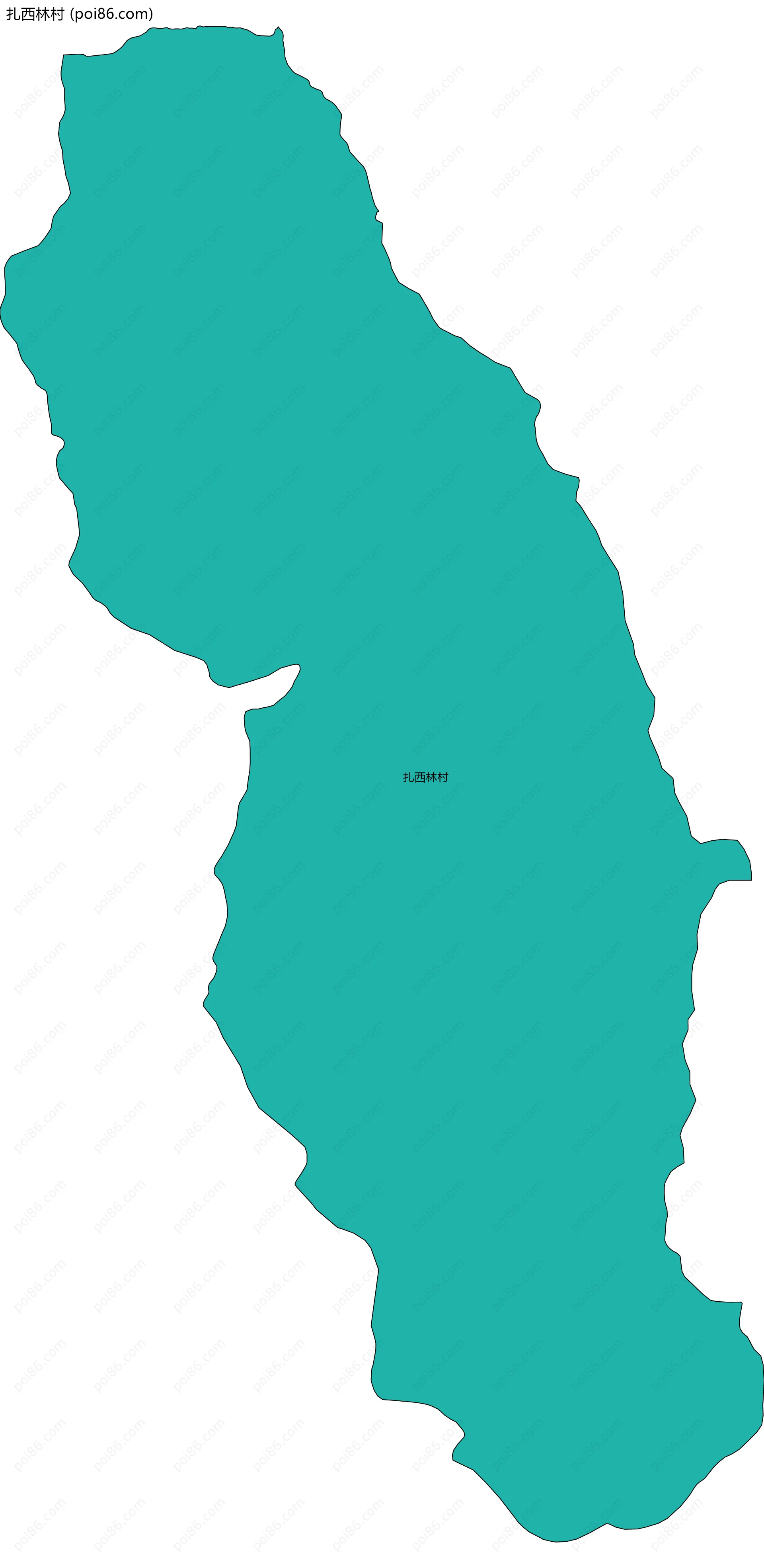 扎西林村边界地图