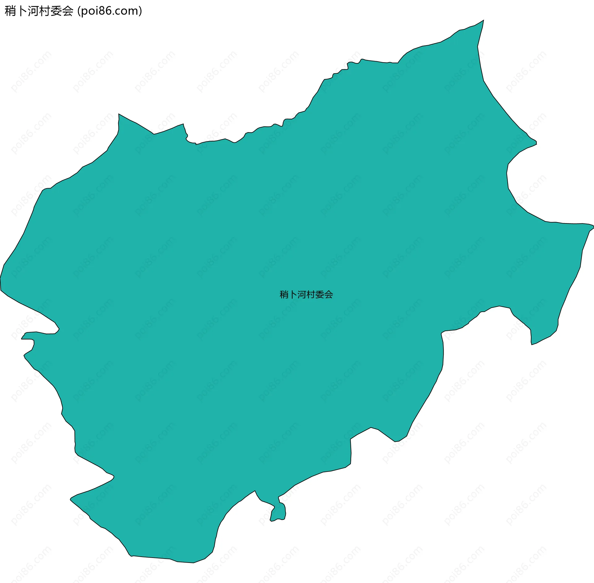 稍卜河村委会边界地图