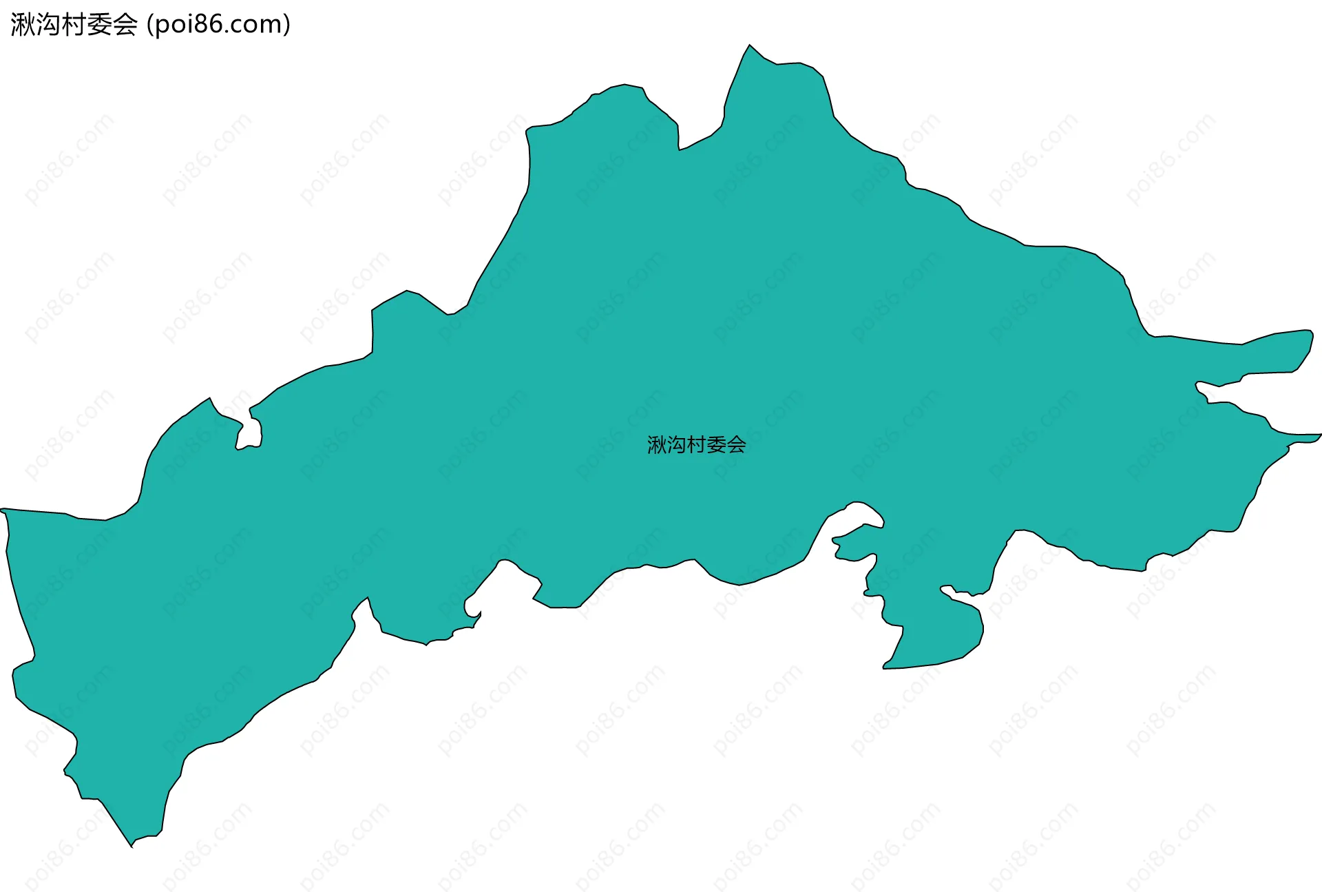 湫沟村委会边界地图
