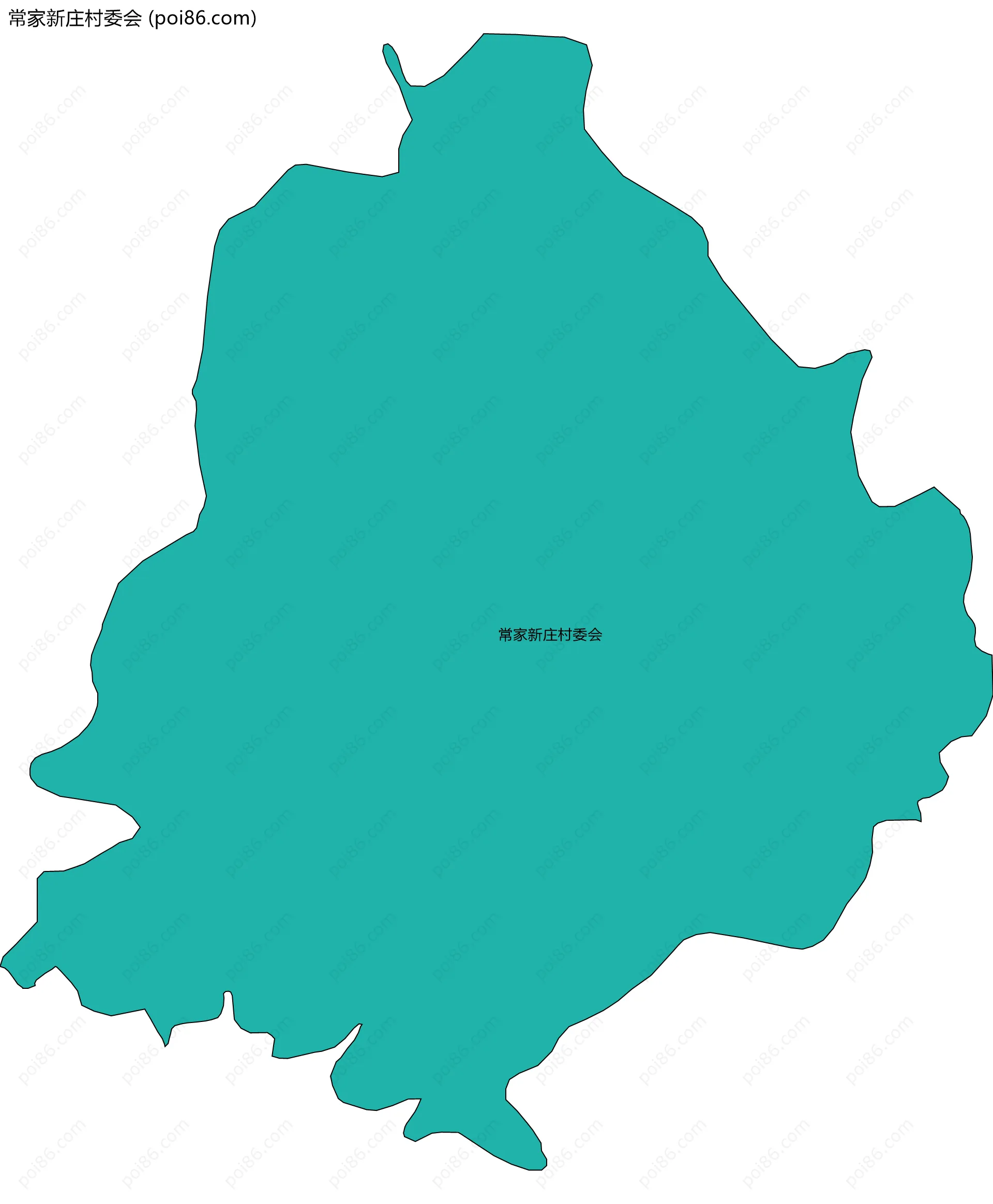 常家新庄村委会边界地图