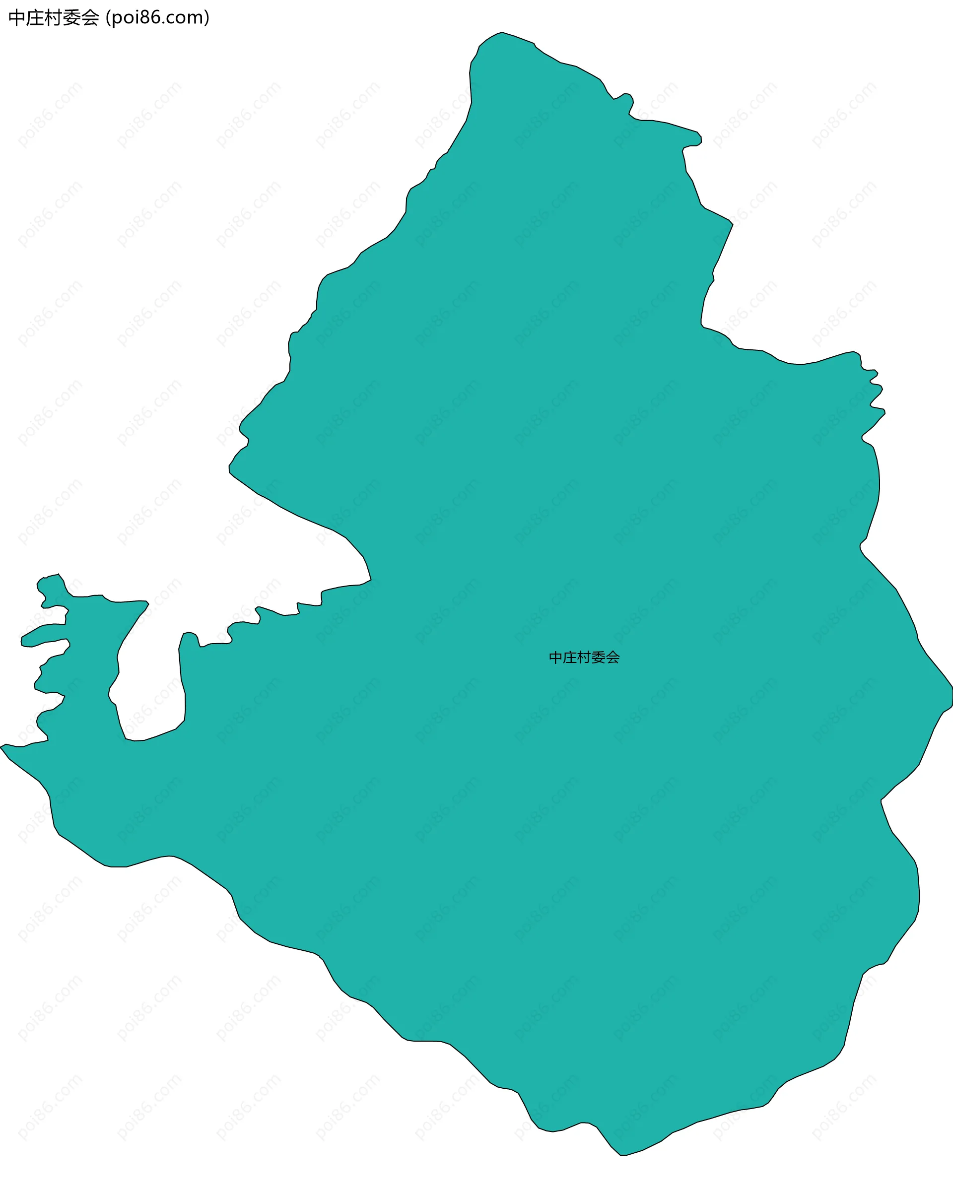 中庄村委会边界地图