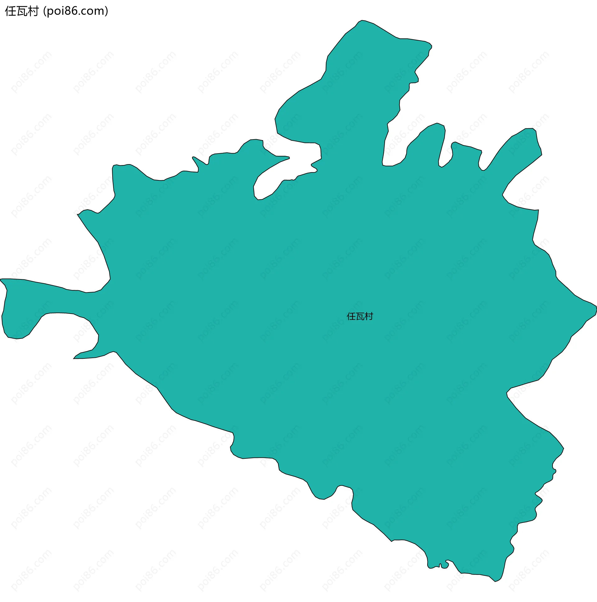 任瓦村边界地图