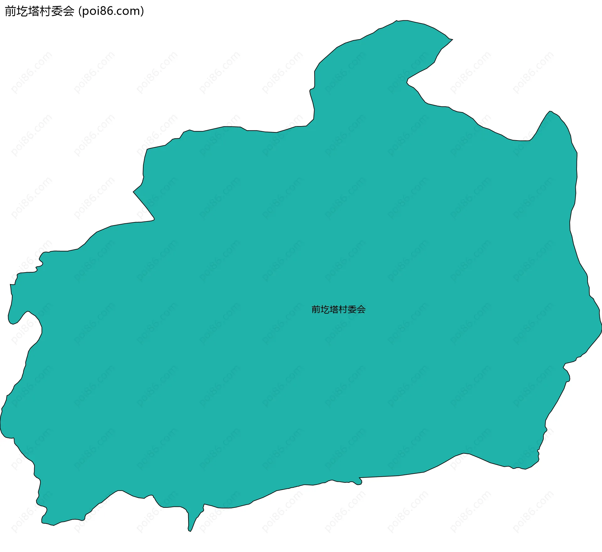 前圪塔村委会边界地图