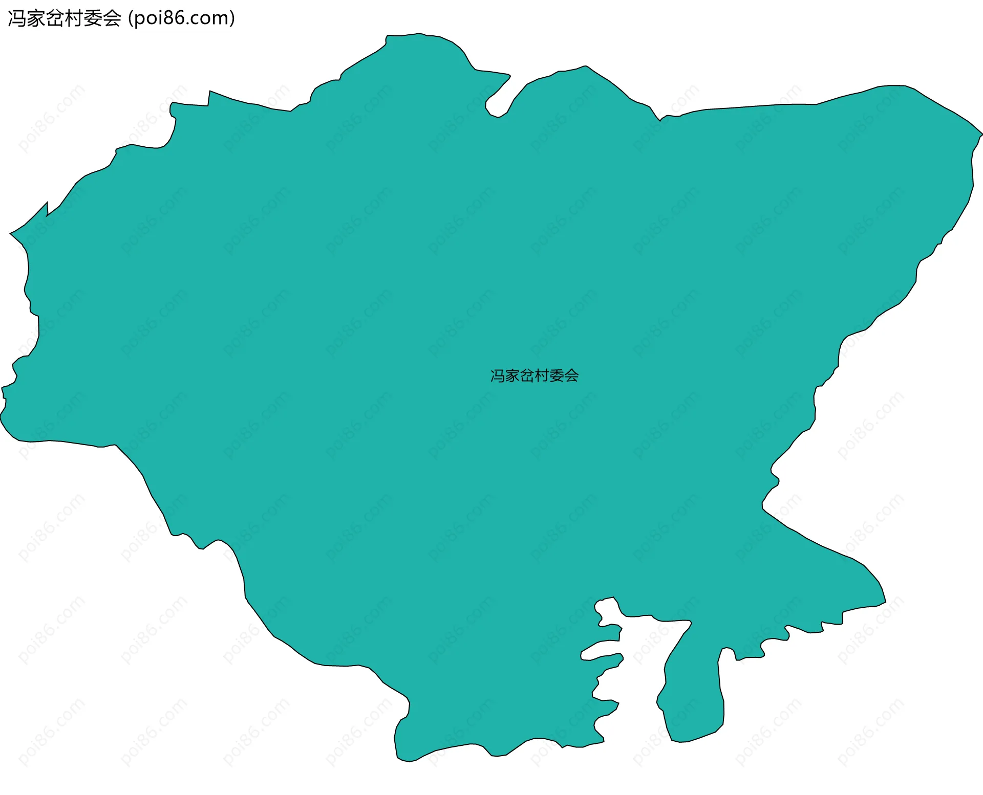 冯家岔村委会边界地图