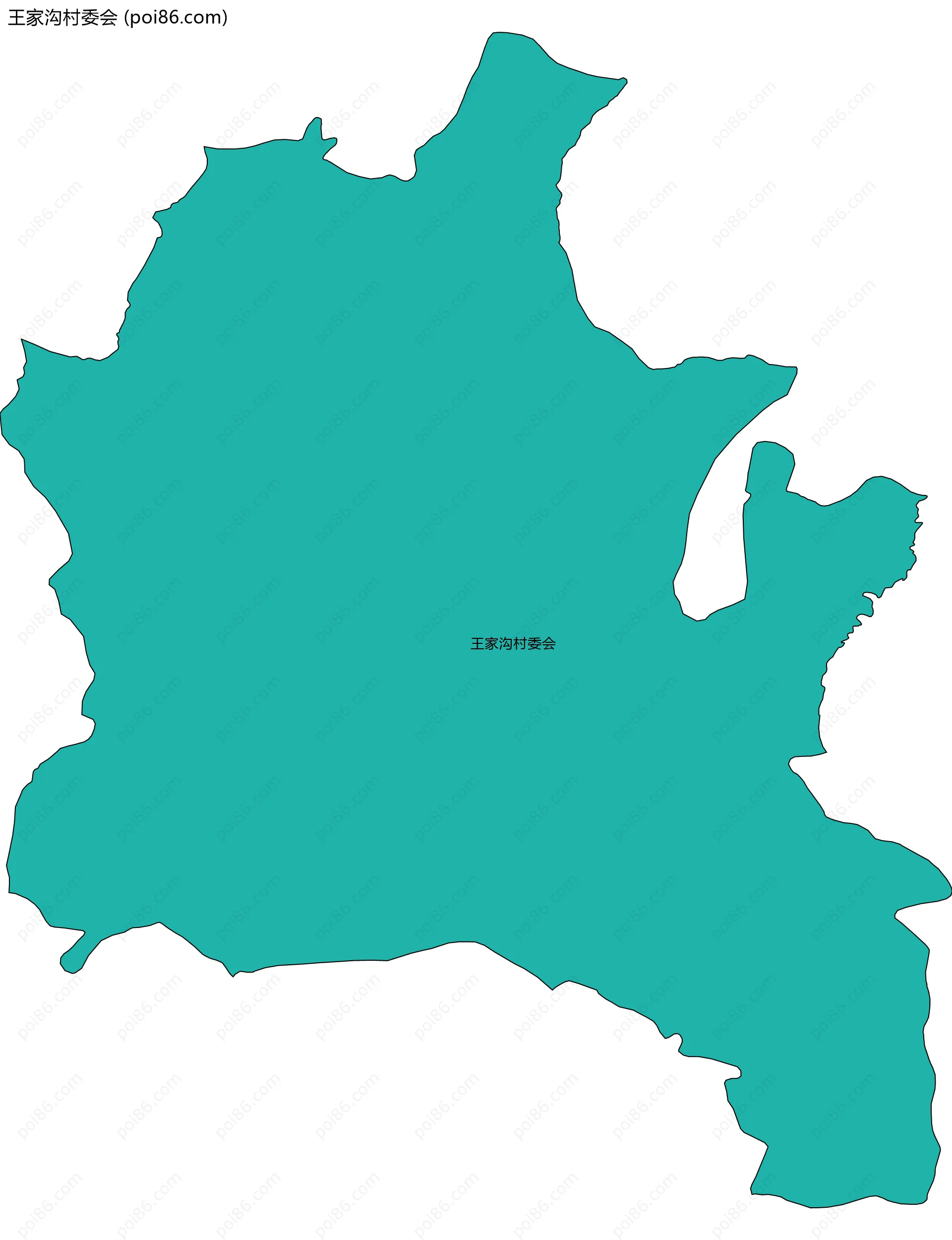 王家沟村委会边界地图