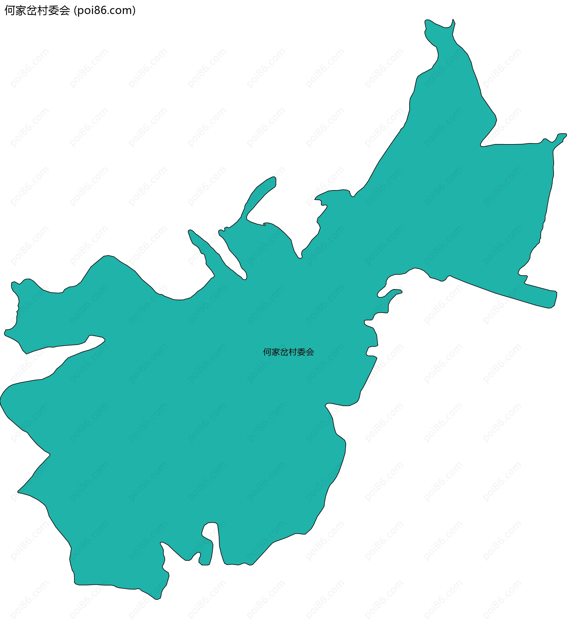 何家岔村委会边界地图
