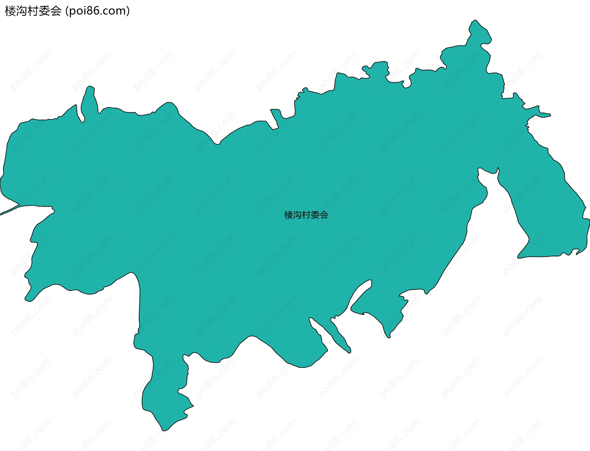 楼沟村委会边界地图