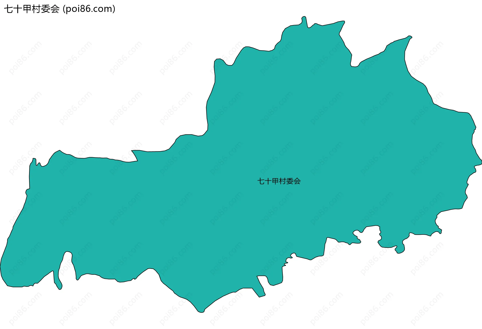 七十甲村委会边界地图