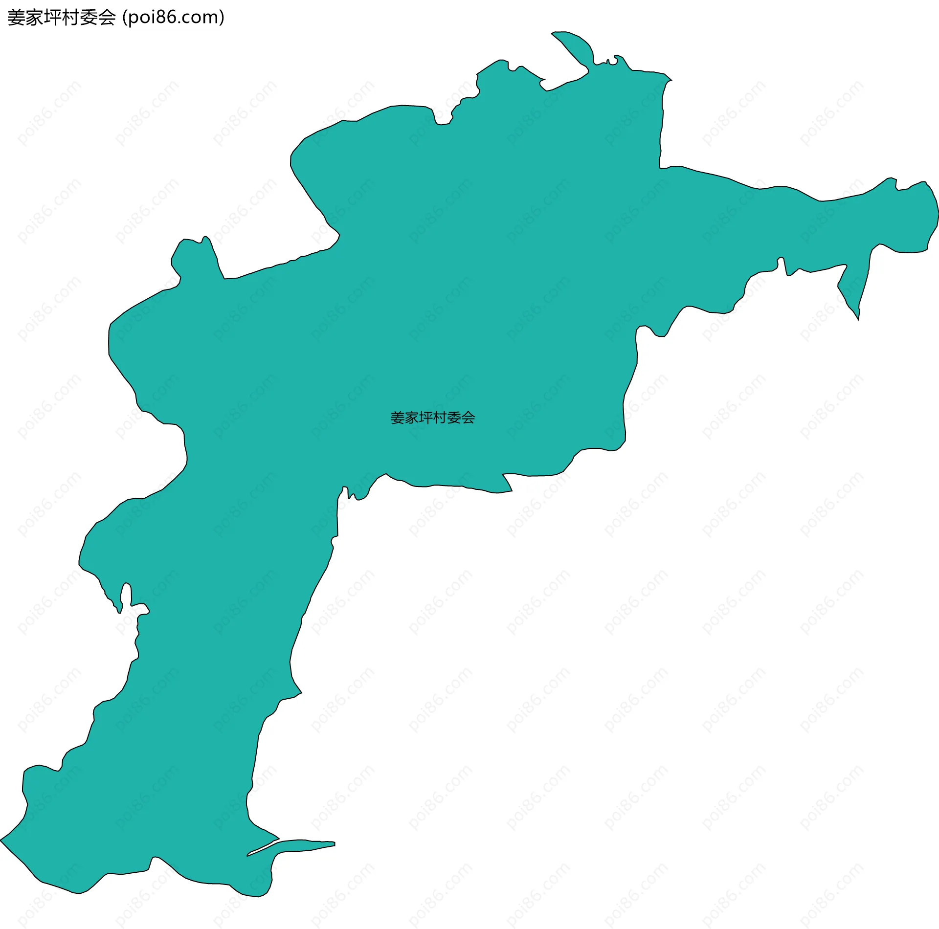 姜家坪村委会边界地图