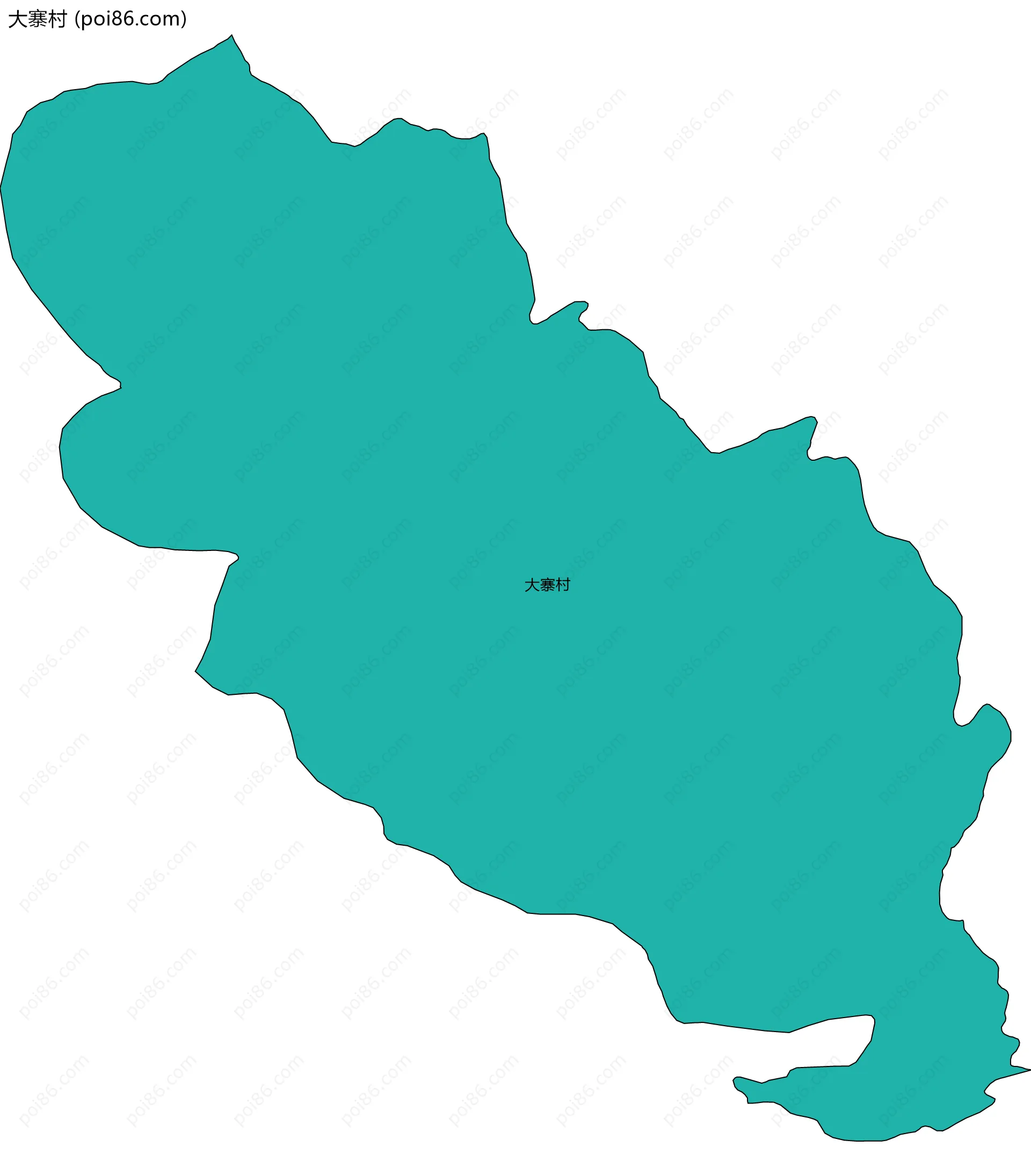 大寨村边界地图