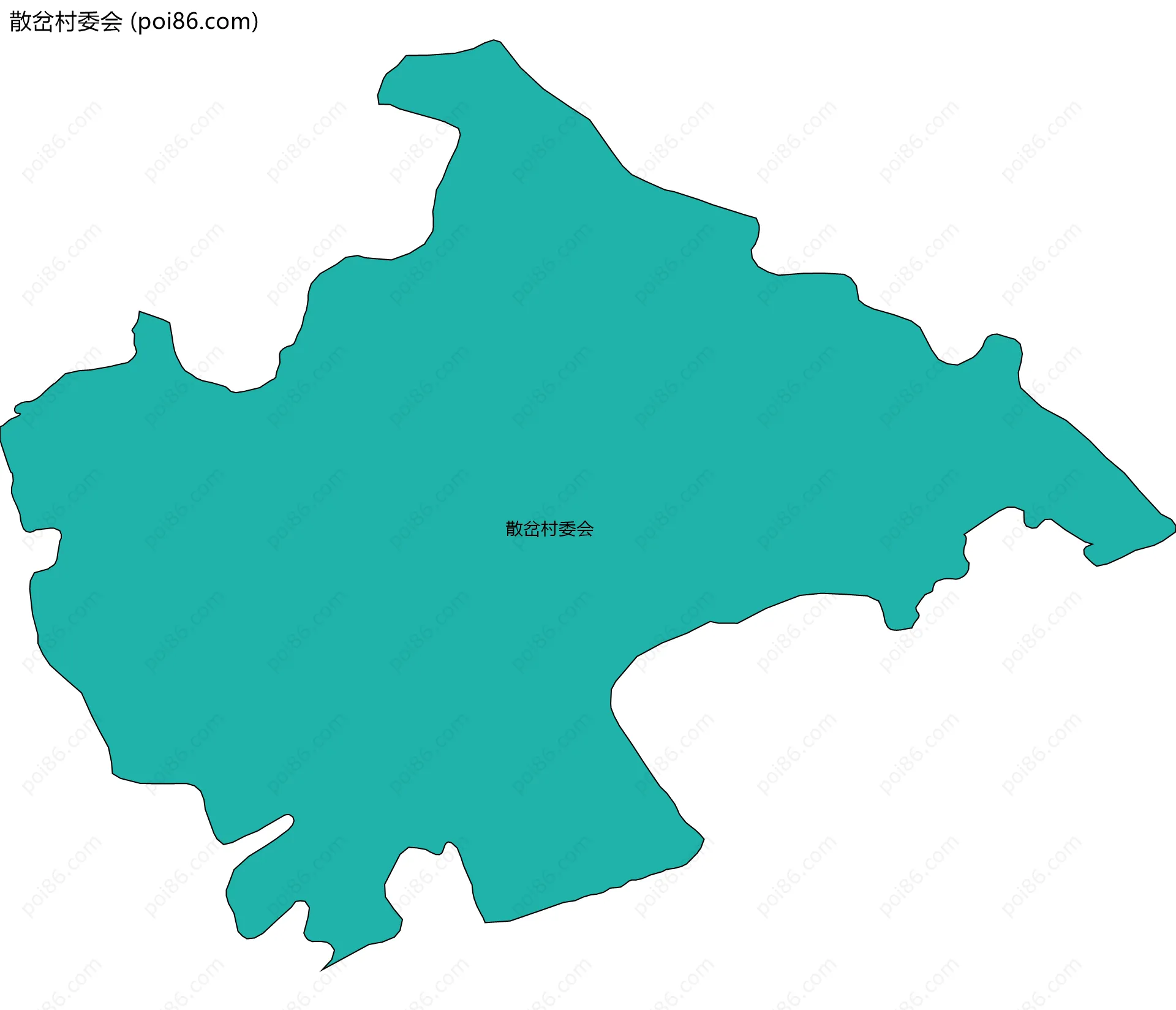 散岔村委会边界地图