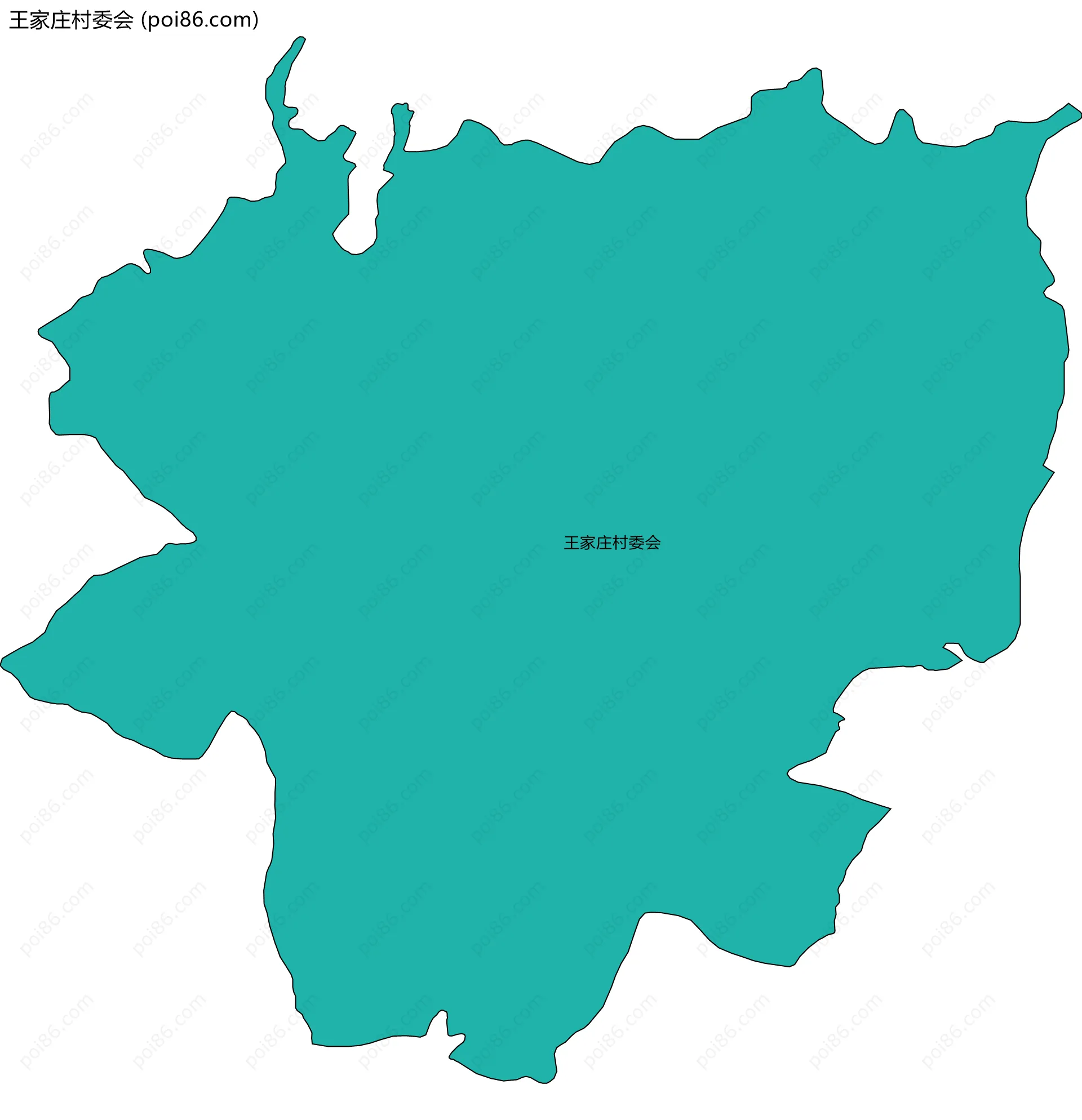 王家庄村委会边界地图