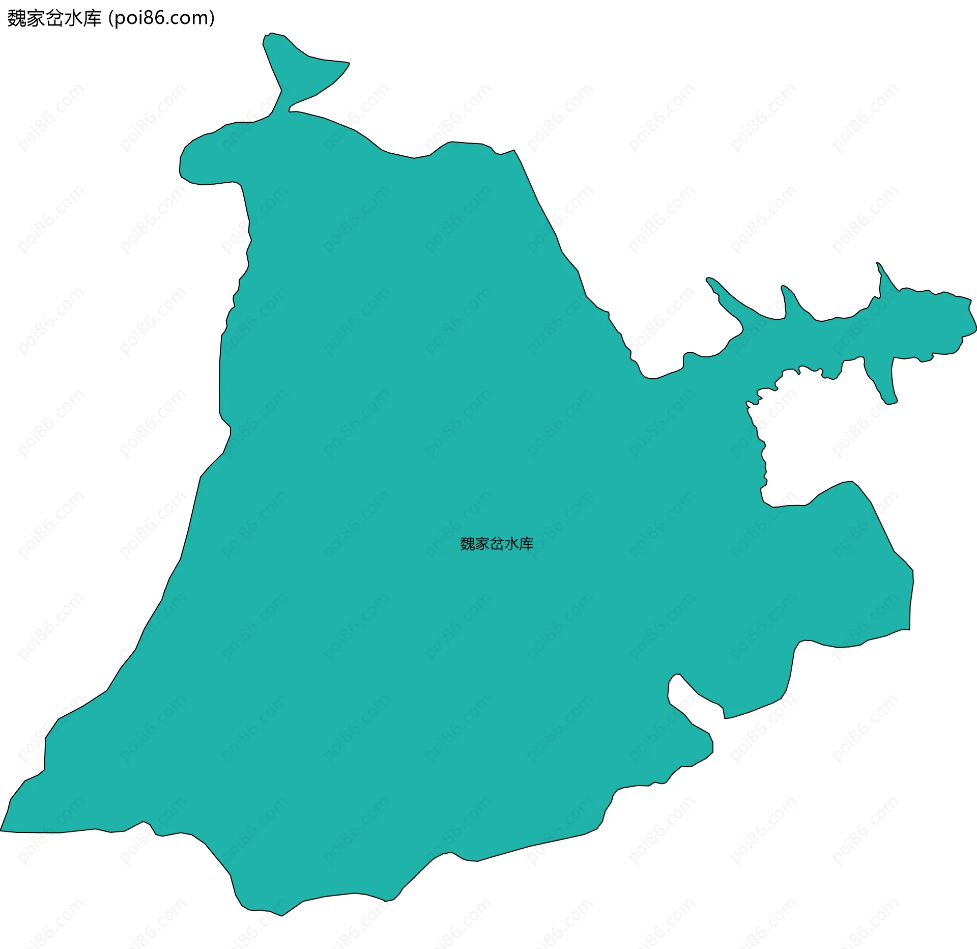 魏家岔水库边界地图