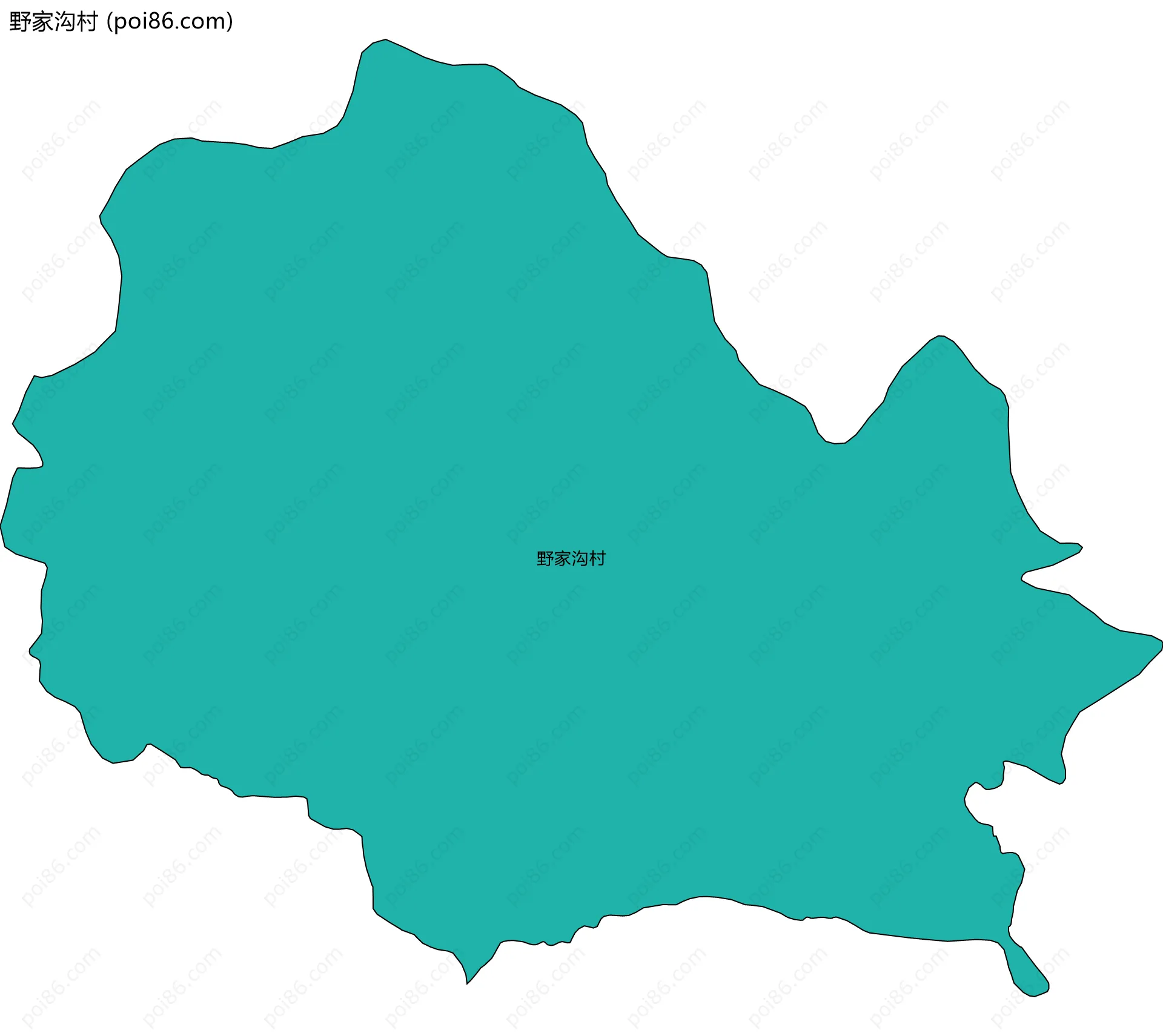 野家沟村边界地图