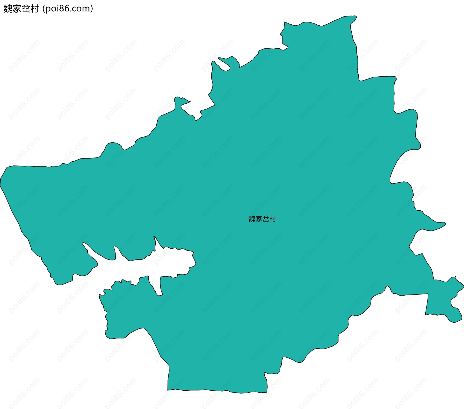 魏家岔村边界地图