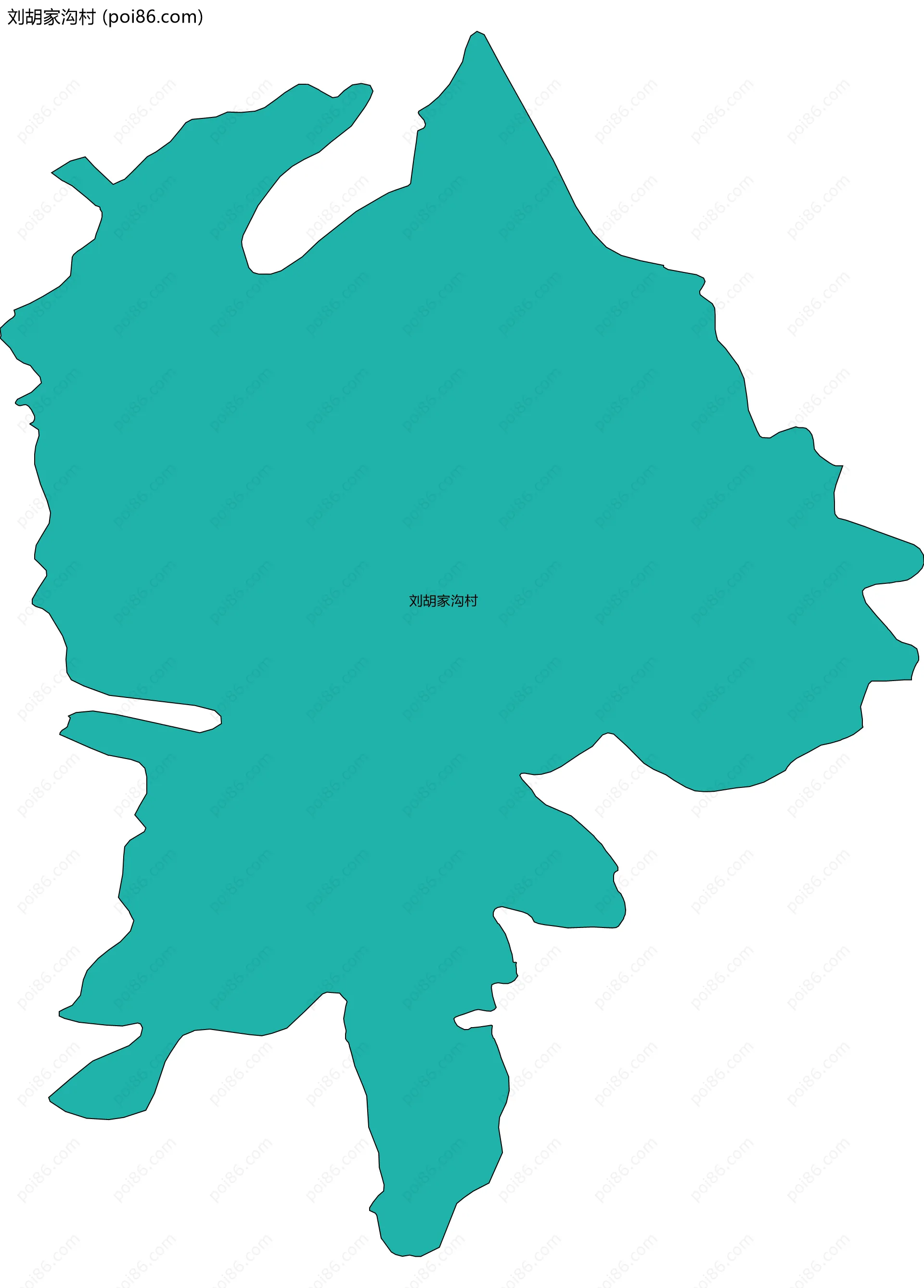 刘胡家沟村边界地图