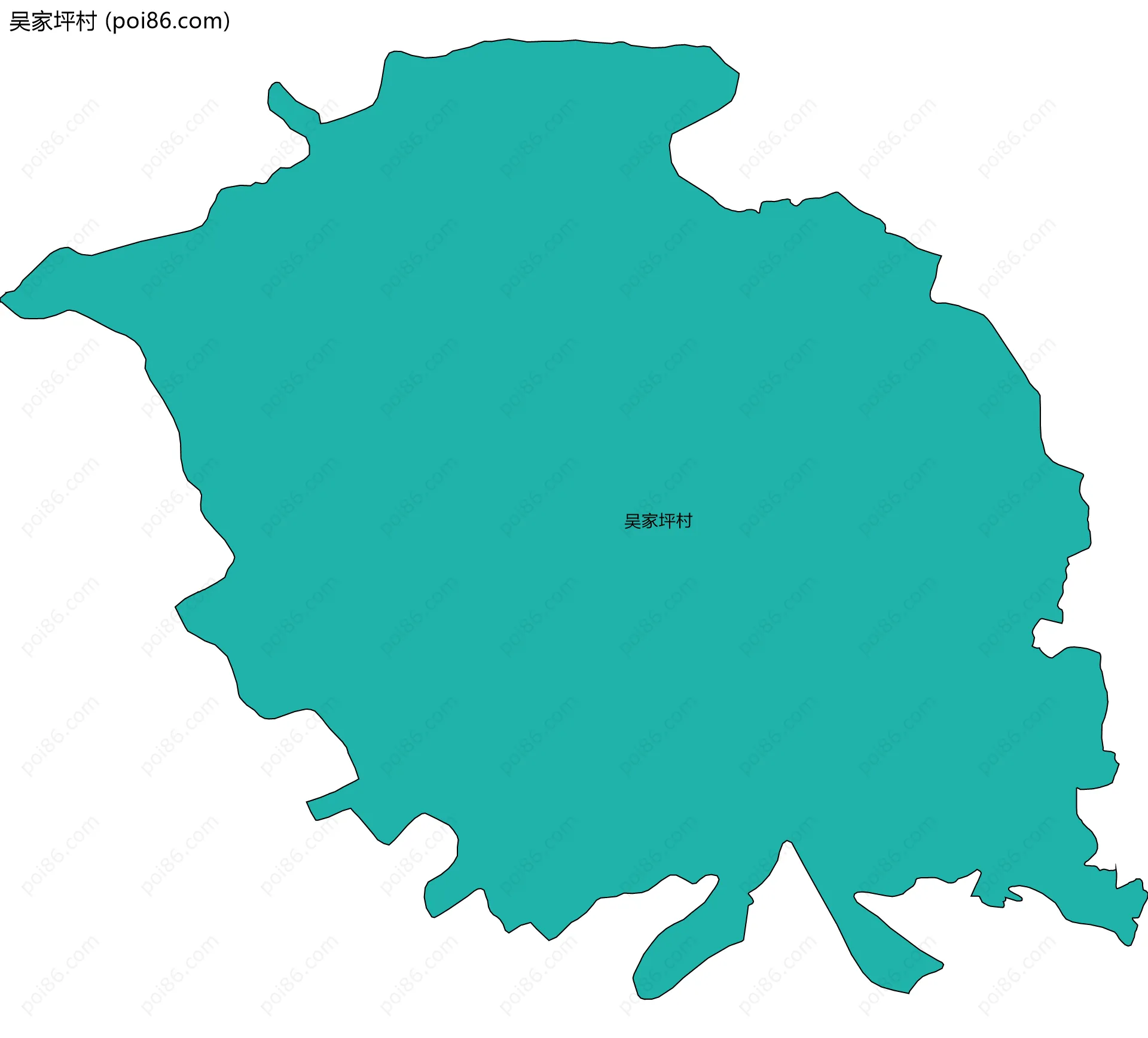 吴家坪村边界地图