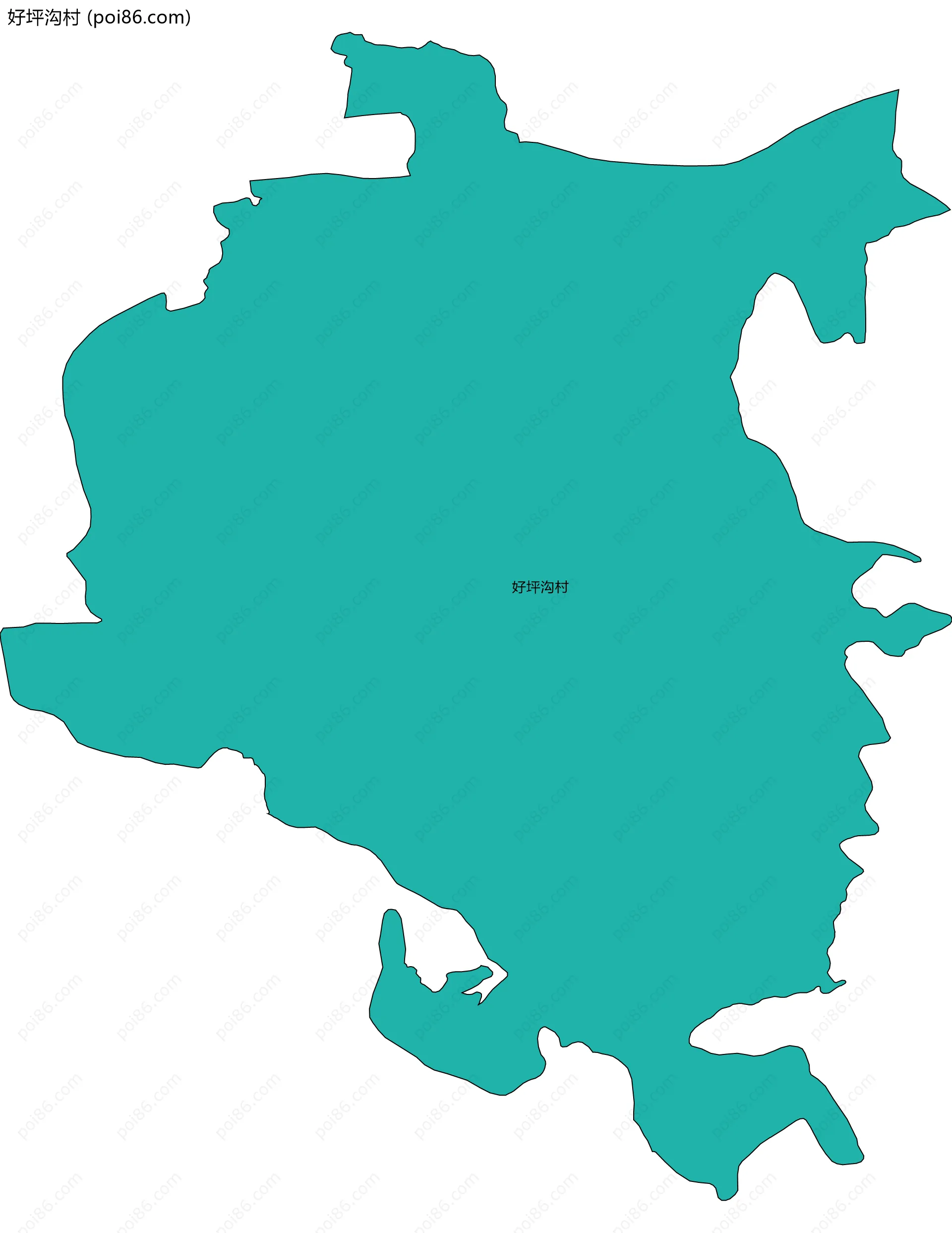 好坪沟村边界地图