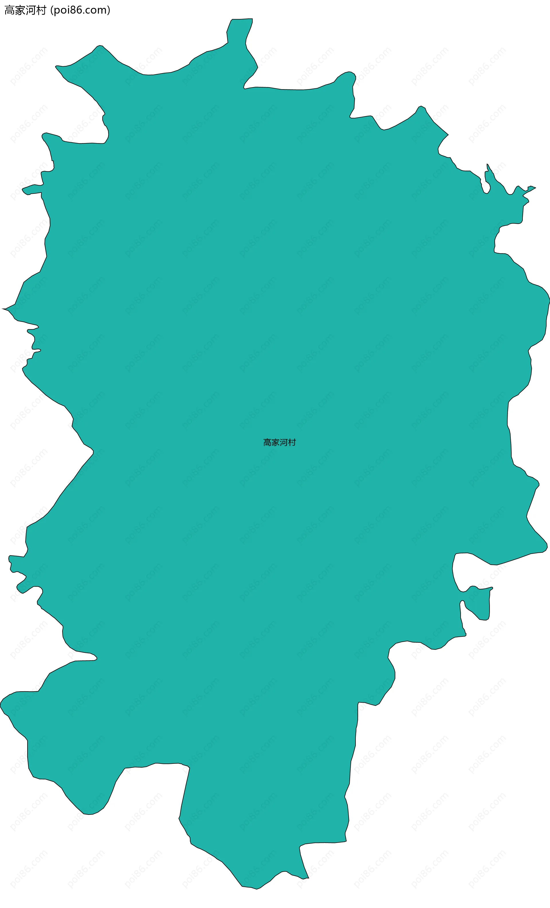 高家河村边界地图