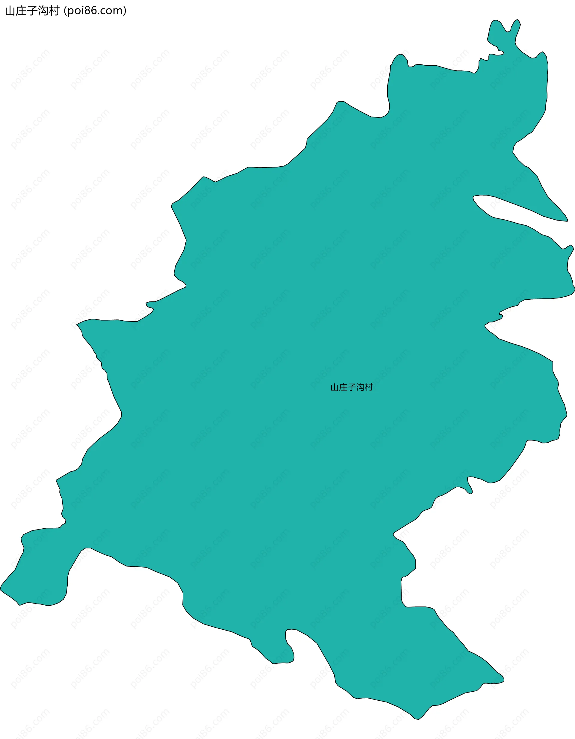 山庄子沟村边界地图