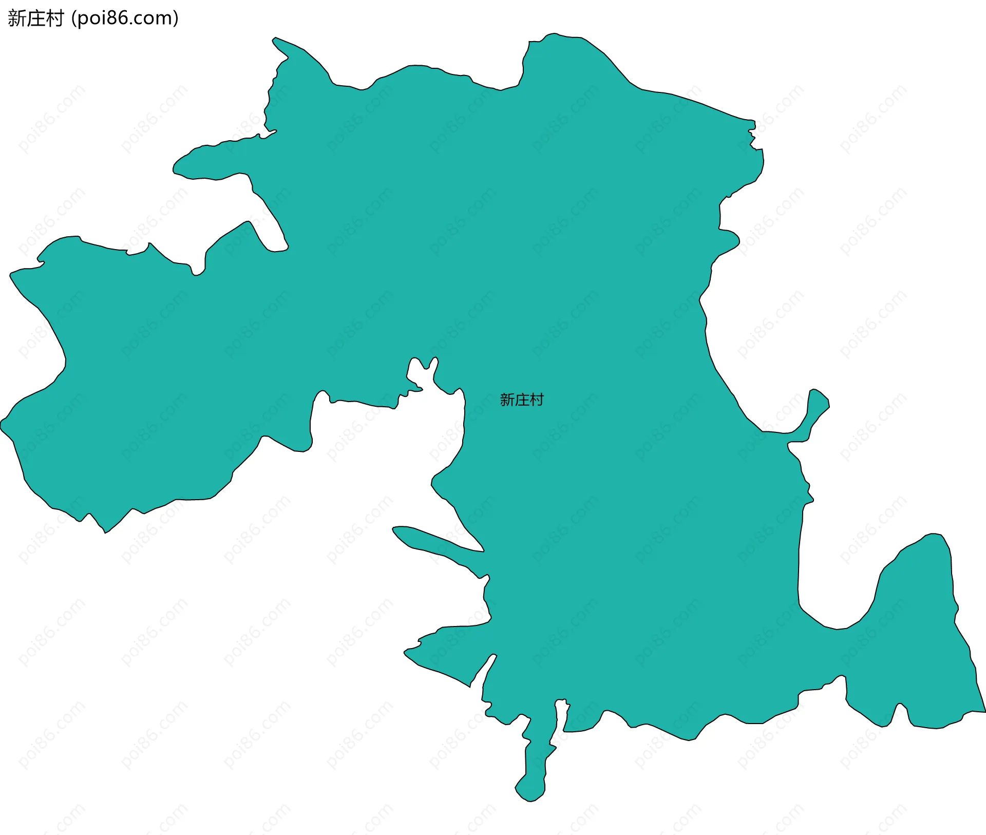 新庄村边界地图