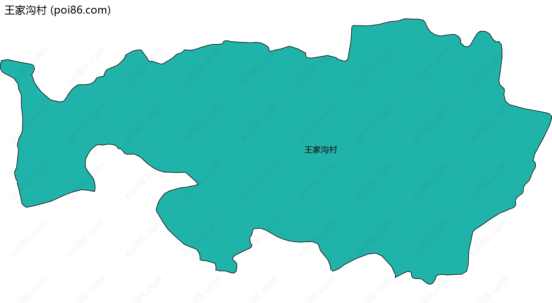 王家沟村边界地图