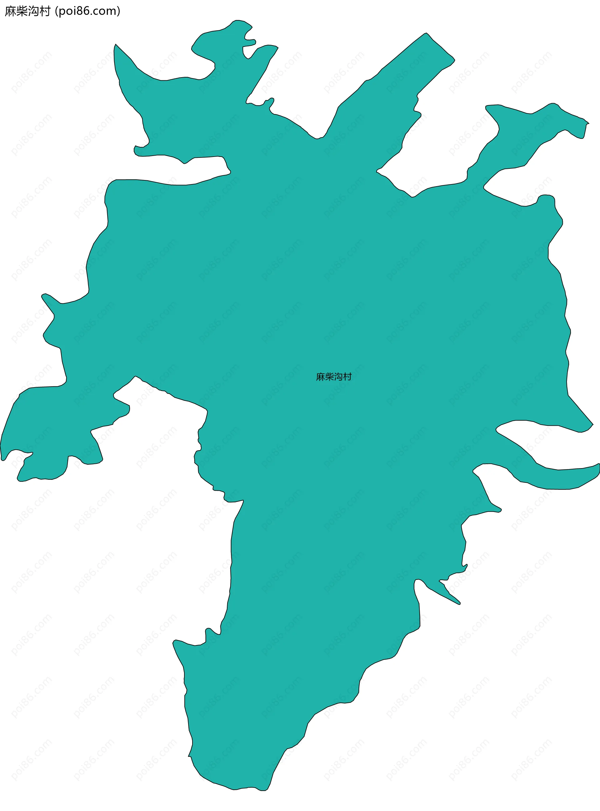 麻柴沟村边界地图